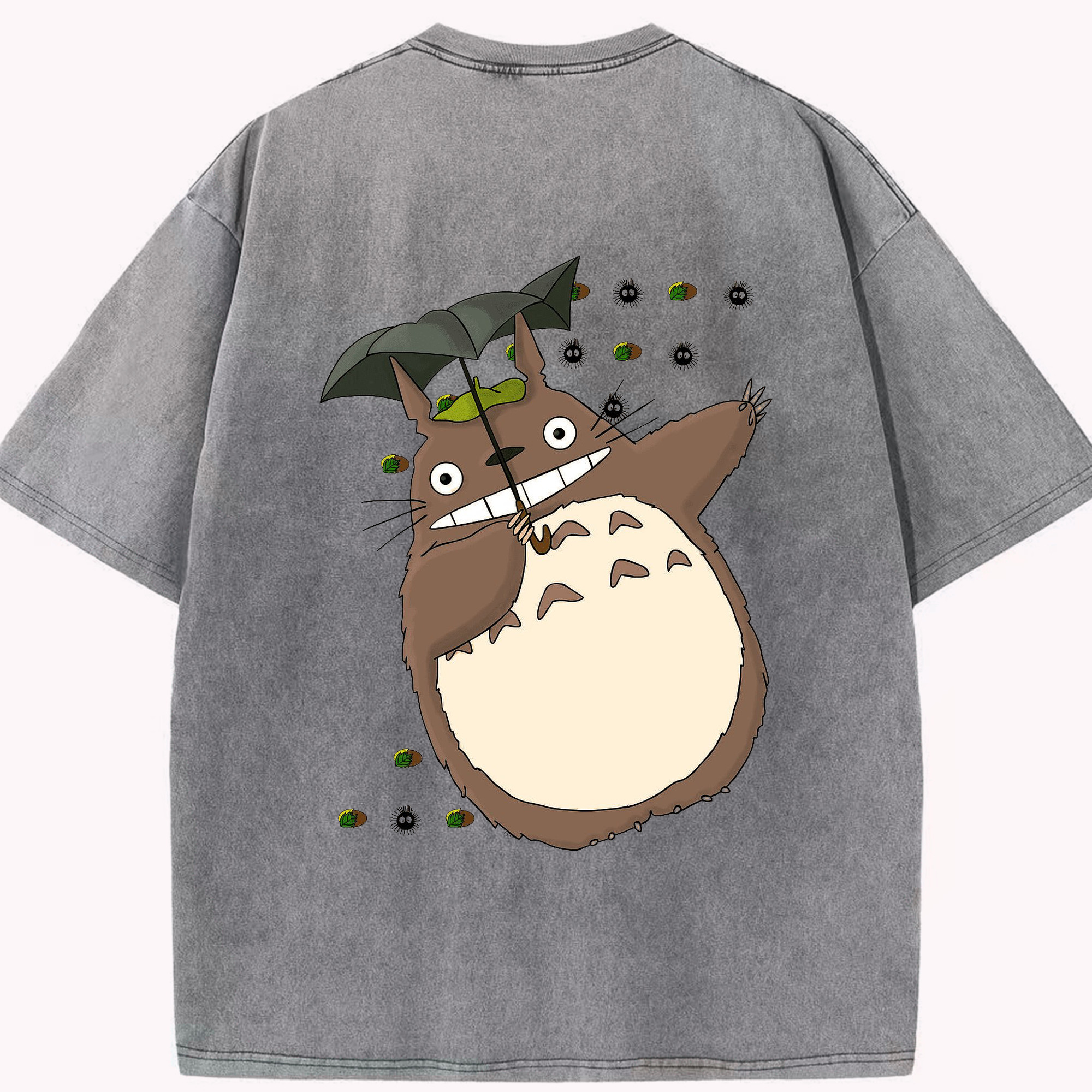 （画像用） となりのトトロ 草壁メイ 草壁サツキ My Neighbor Totoro Satsuki Kusakabe Mei Kusakabe 綿100% ヴィンテージ風 半袖Tシャツ（背面プリント）