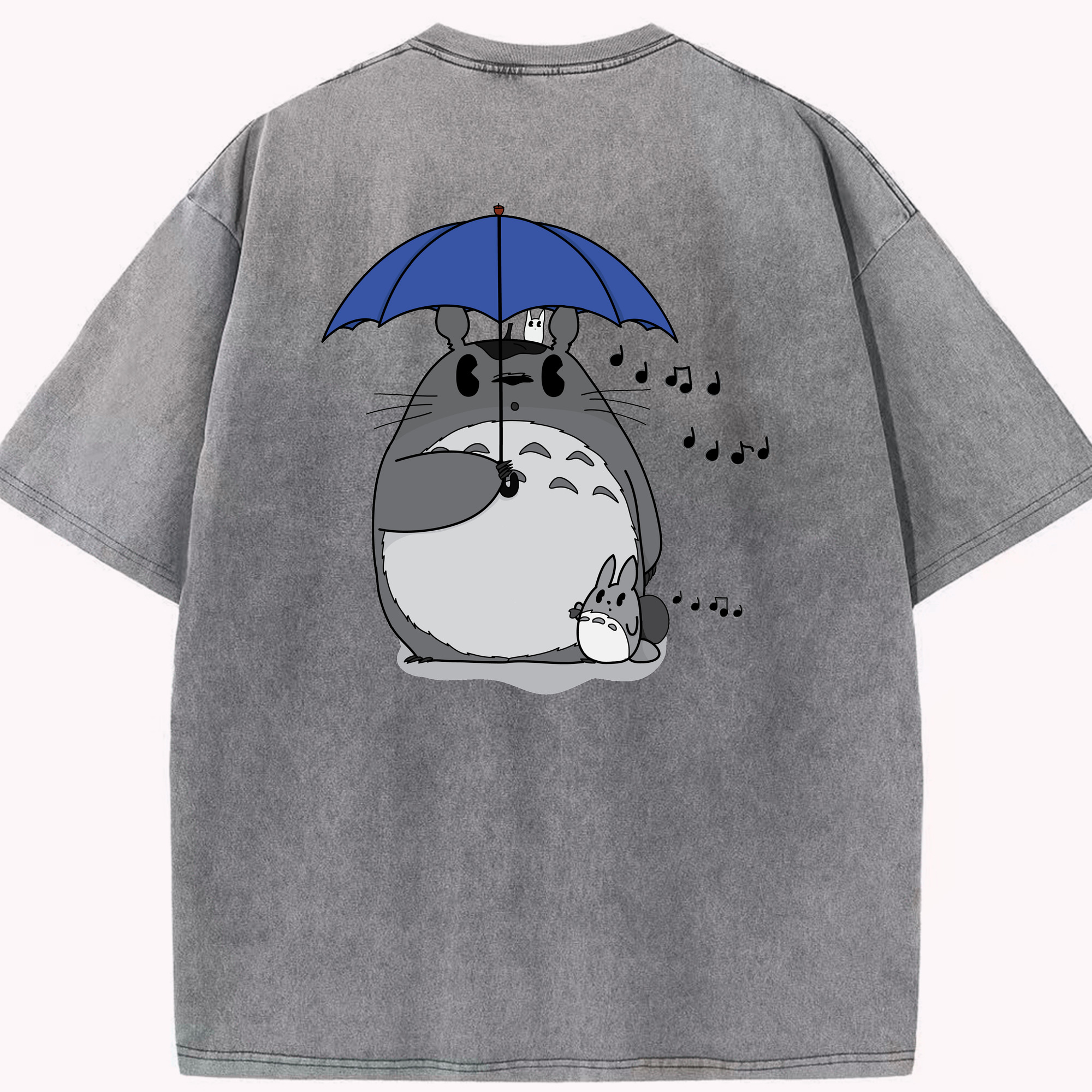（画像用） となりのトトロ 草壁メイ 草壁サツキ My Neighbor Totoro Satsuki Kusakabe Mei Kusakabe 綿100% ヴィンテージ風 半袖Tシャツ（背面プリント）