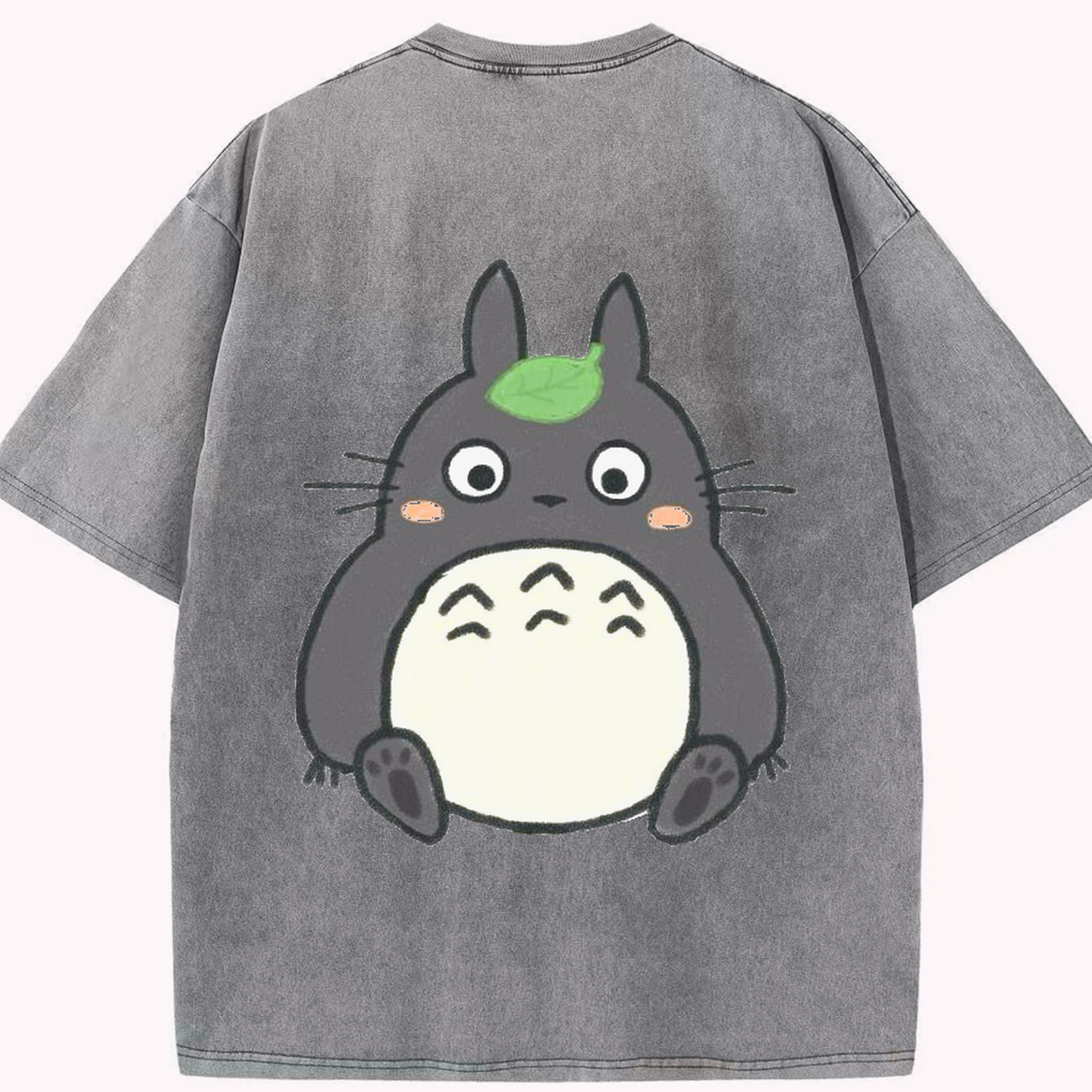 （画像用） となりのトトロ 草壁メイ 草壁サツキ My Neighbor Totoro Satsuki Kusakabe Mei Kusakabe 綿100% ヴィンテージ風 半袖Tシャツ（背面プリント）