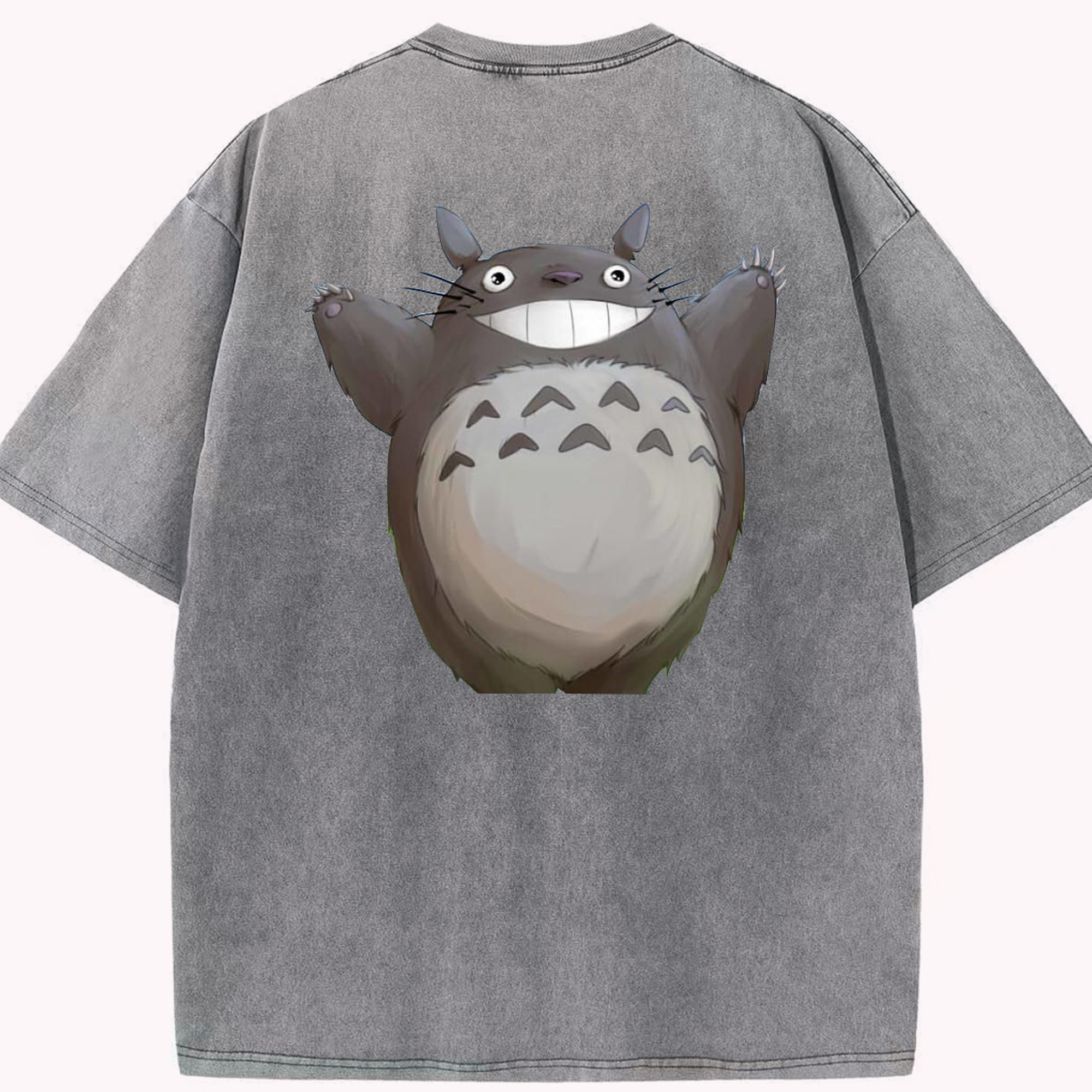（画像用） となりのトトロ 草壁メイ 草壁サツキ My Neighbor Totoro Satsuki Kusakabe Mei Kusakabe 綿100% ヴィンテージ風 半袖Tシャツ（背面プリント）