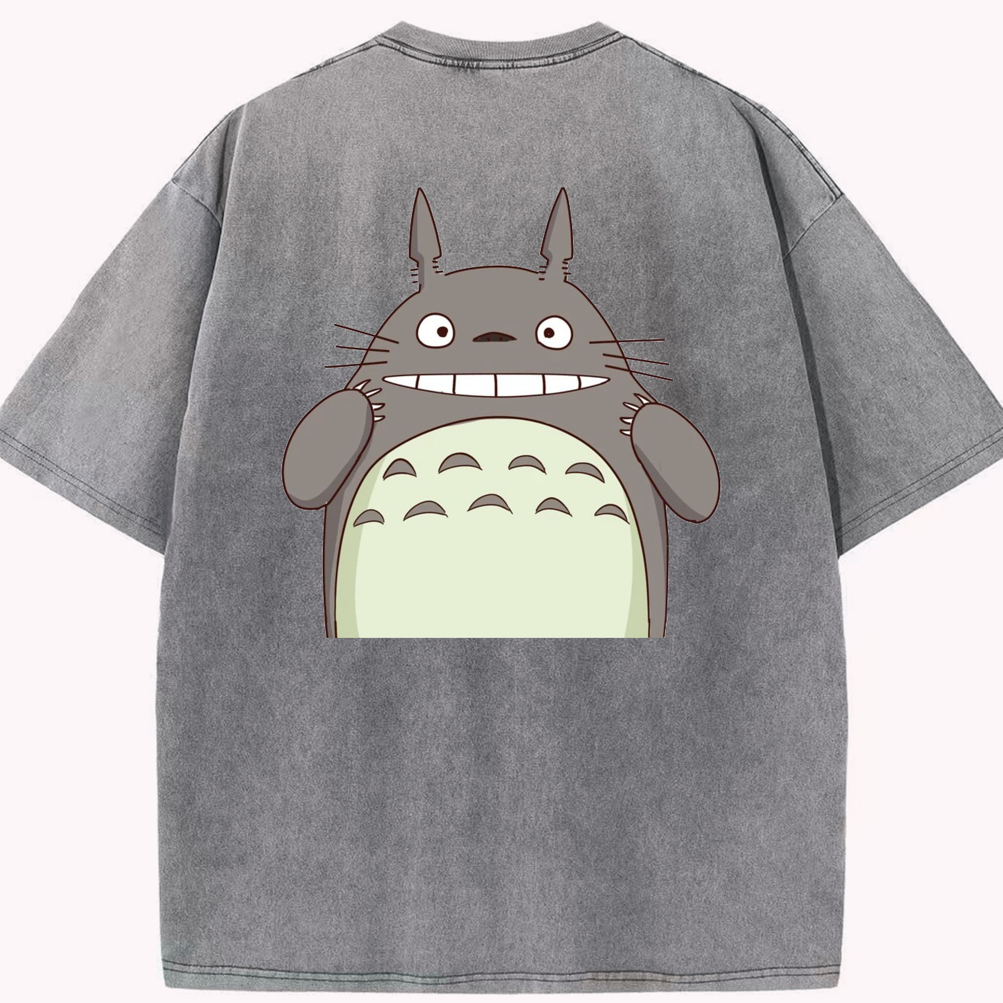 （画像用） となりのトトロ 草壁メイ 草壁サツキ My Neighbor Totoro Satsuki Kusakabe Mei Kusakabe 綿100% ヴィンテージ風 半袖Tシャツ（背面プリント）