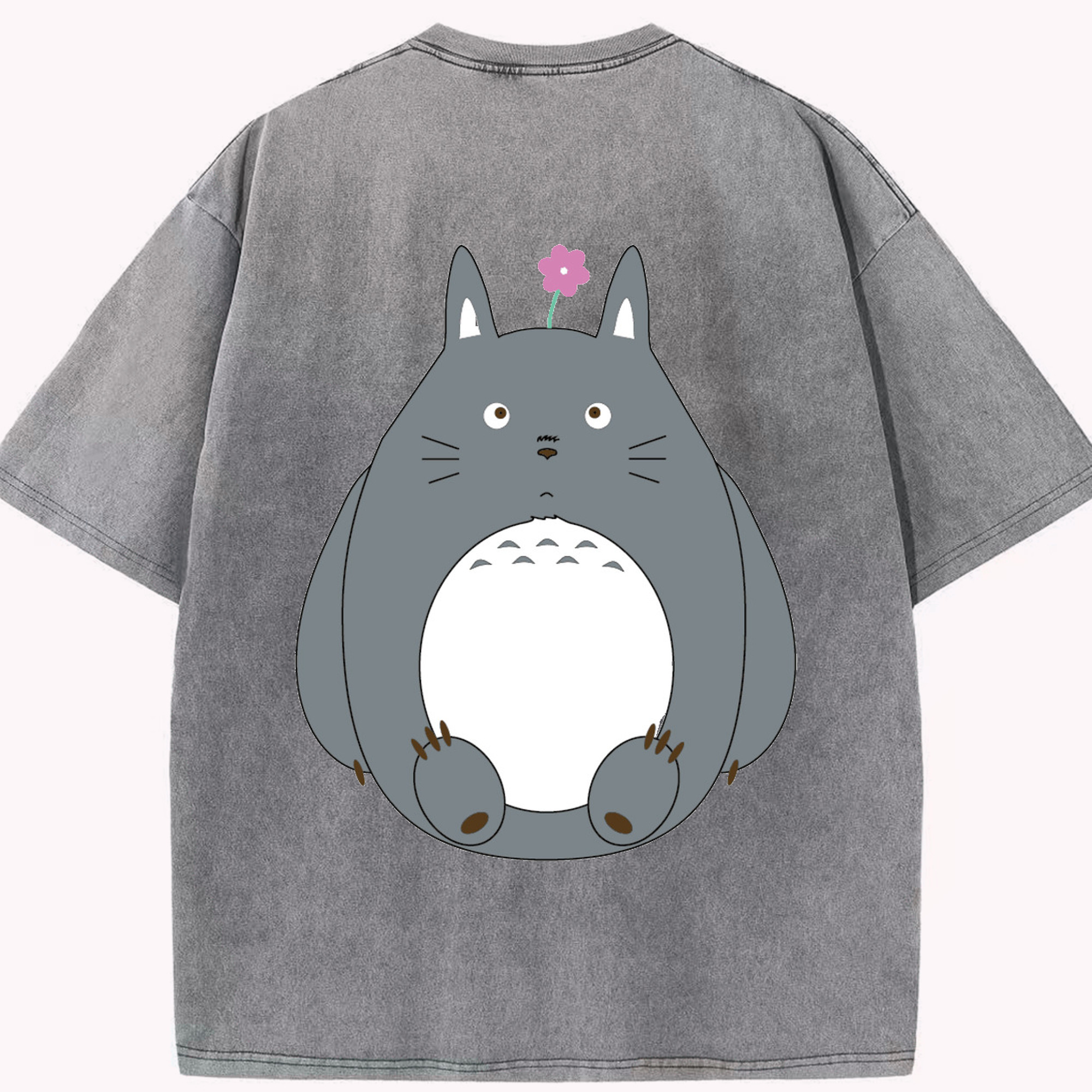 （画像用） となりのトトロ 草壁メイ 草壁サツキ My Neighbor Totoro Satsuki Kusakabe Mei Kusakabe 綿100% ヴィンテージ風 半袖Tシャツ（背面プリント）