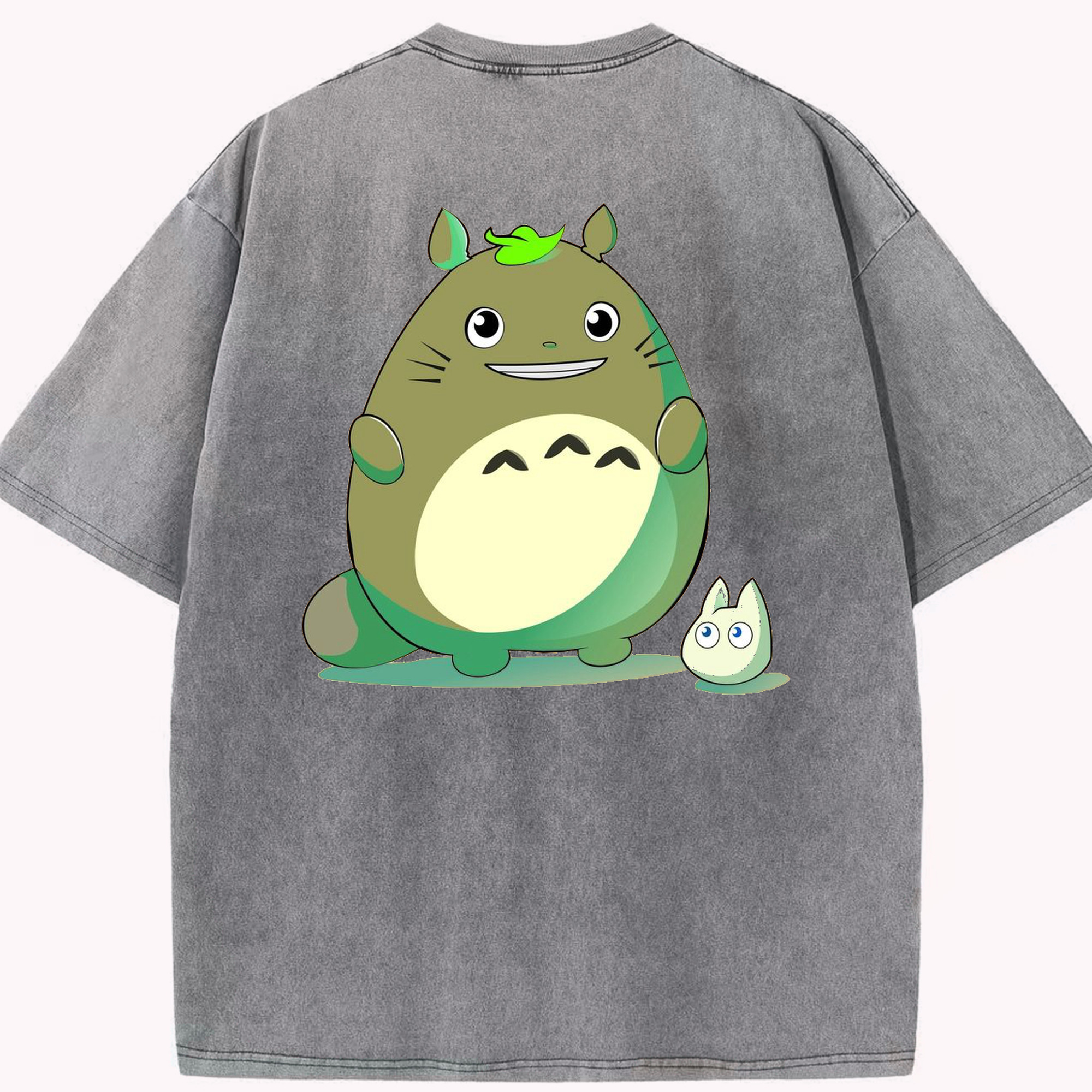 （画像用） となりのトトロ 草壁メイ 草壁サツキ My Neighbor Totoro Satsuki Kusakabe Mei Kusakabe 綿100% ヴィンテージ風 半袖Tシャツ（背面プリント）