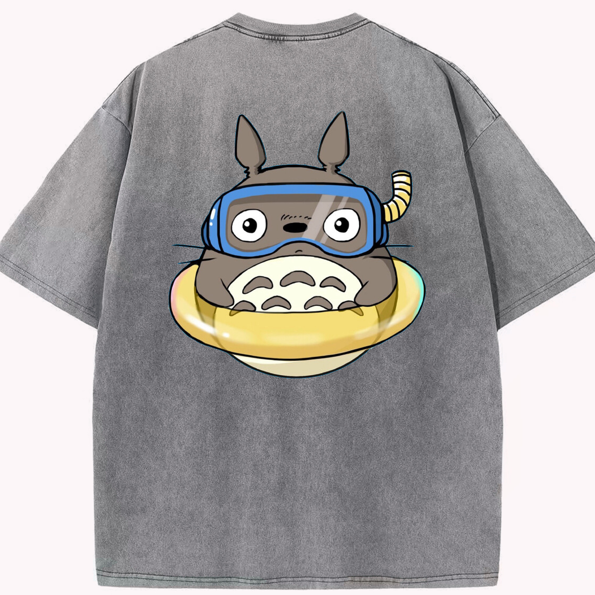 （画像用） となりのトトロ 草壁メイ 草壁サツキ My Neighbor Totoro Satsuki Kusakabe Mei Kusakabe 綿100% ヴィンテージ風 半袖Tシャツ（背面プリント）