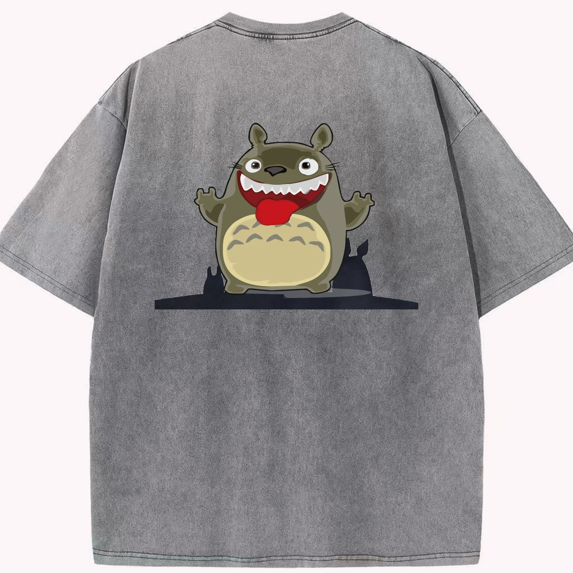 （画像用） となりのトトロ 草壁メイ 草壁サツキ My Neighbor Totoro Satsuki Kusakabe Mei Kusakabe 綿100% ヴィンテージ風 半袖Tシャツ（背面プリント）