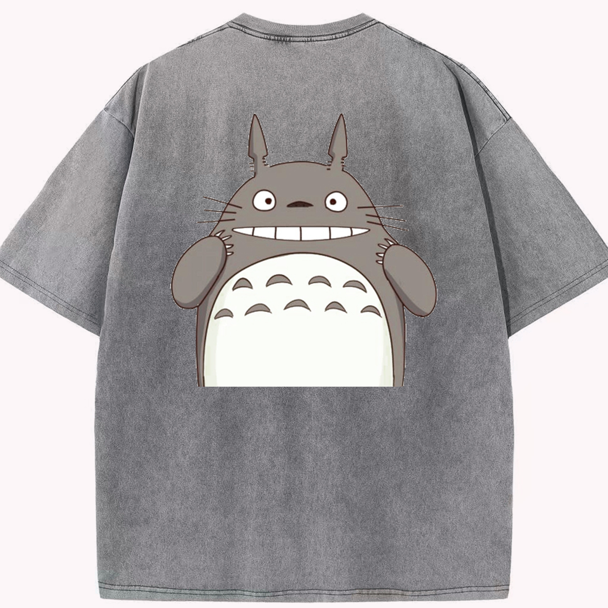 （画像用） となりのトトロ 草壁メイ 草壁サツキ My Neighbor Totoro Satsuki Kusakabe Mei Kusakabe 綿100% ヴィンテージ風 半袖Tシャツ（背面プリント）