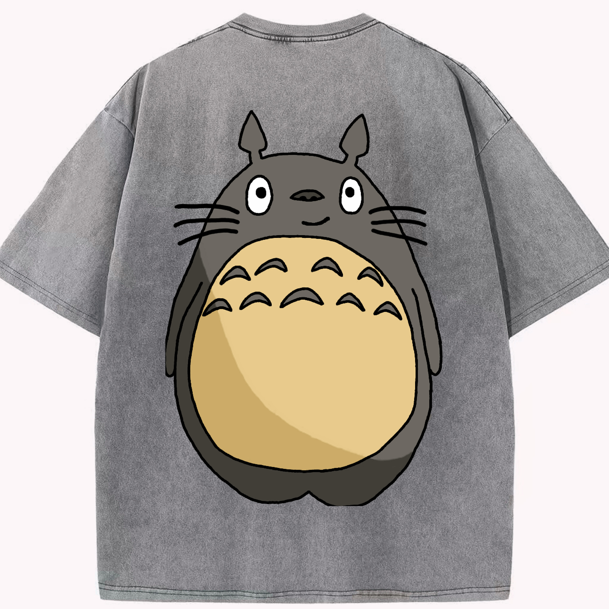 （画像用） となりのトトロ 草壁メイ 草壁サツキ My Neighbor Totoro Satsuki Kusakabe Mei Kusakabe 綿100% ヴィンテージ風 半袖Tシャツ（背面プリント）