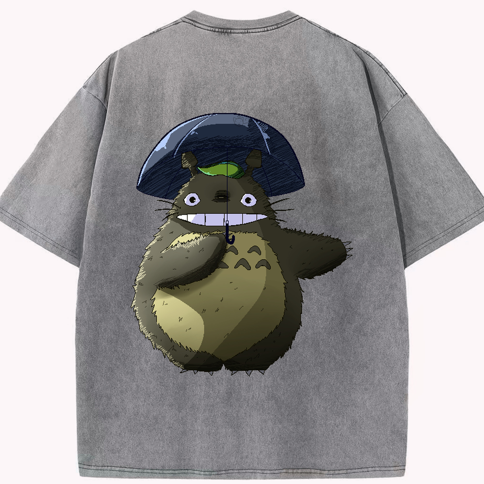 （画像用） となりのトトロ 草壁メイ 草壁サツキ My Neighbor Totoro Satsuki Kusakabe Mei Kusakabe 綿100% ヴィンテージ風 半袖Tシャツ（背面プリント）