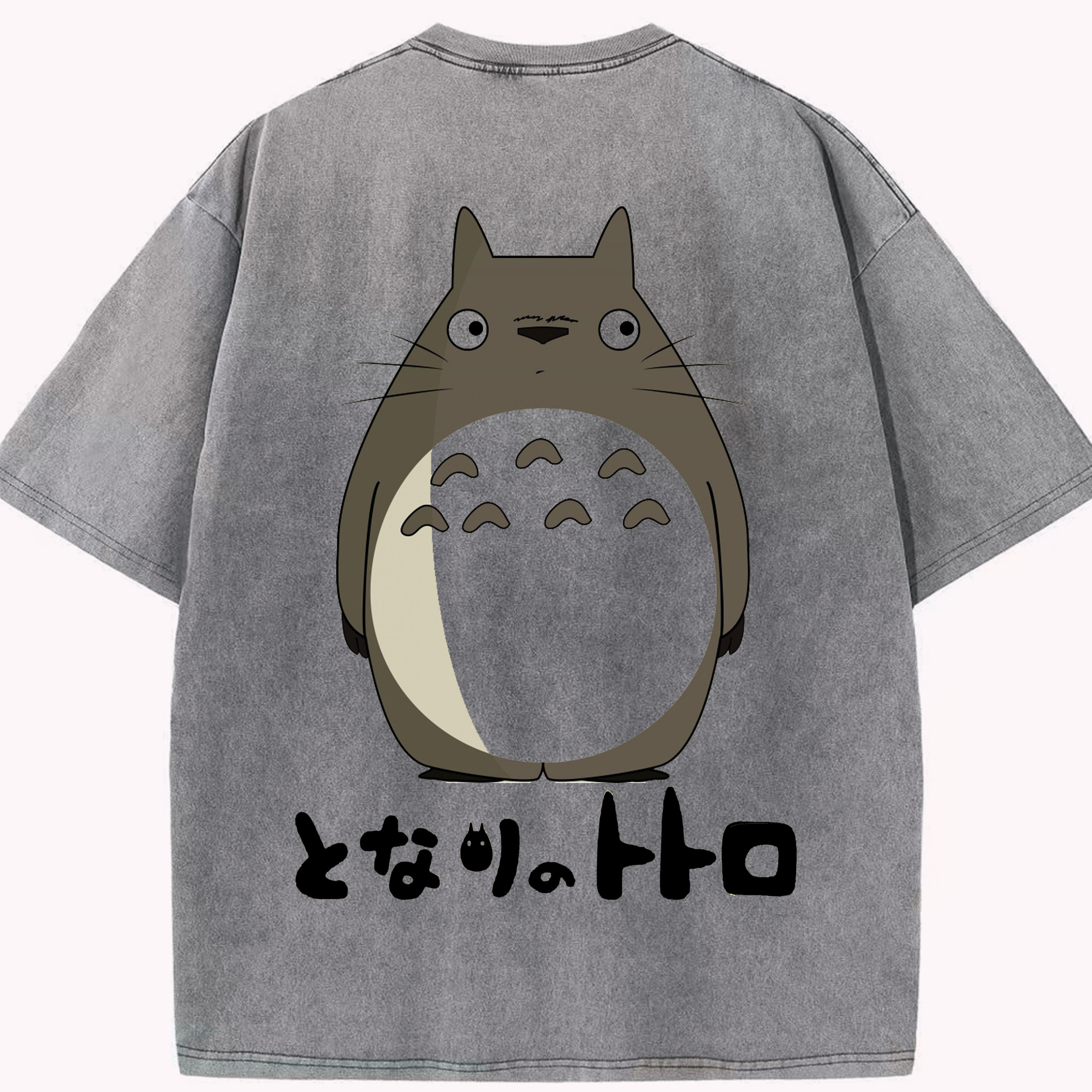 （画像用） となりのトトロ 草壁メイ 草壁サツキ My Neighbor Totoro Satsuki Kusakabe Mei Kusakabe 綿100% ヴィンテージ風 半袖Tシャツ（背面プリント）
