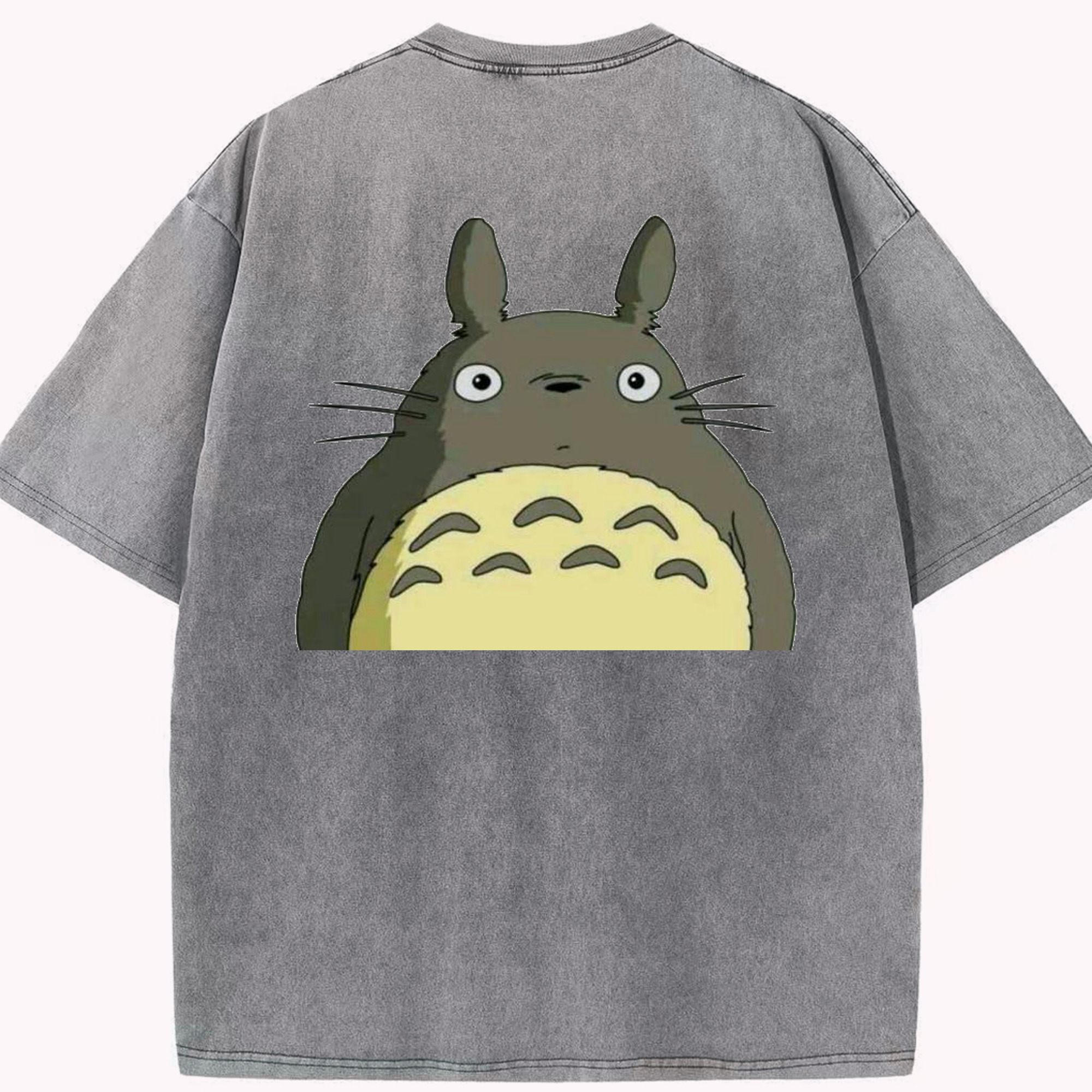 （画像用） となりのトトロ 草壁メイ 草壁サツキ My Neighbor Totoro Satsuki Kusakabe Mei Kusakabe 綿100% ヴィンテージ風 半袖Tシャツ（背面プリント）