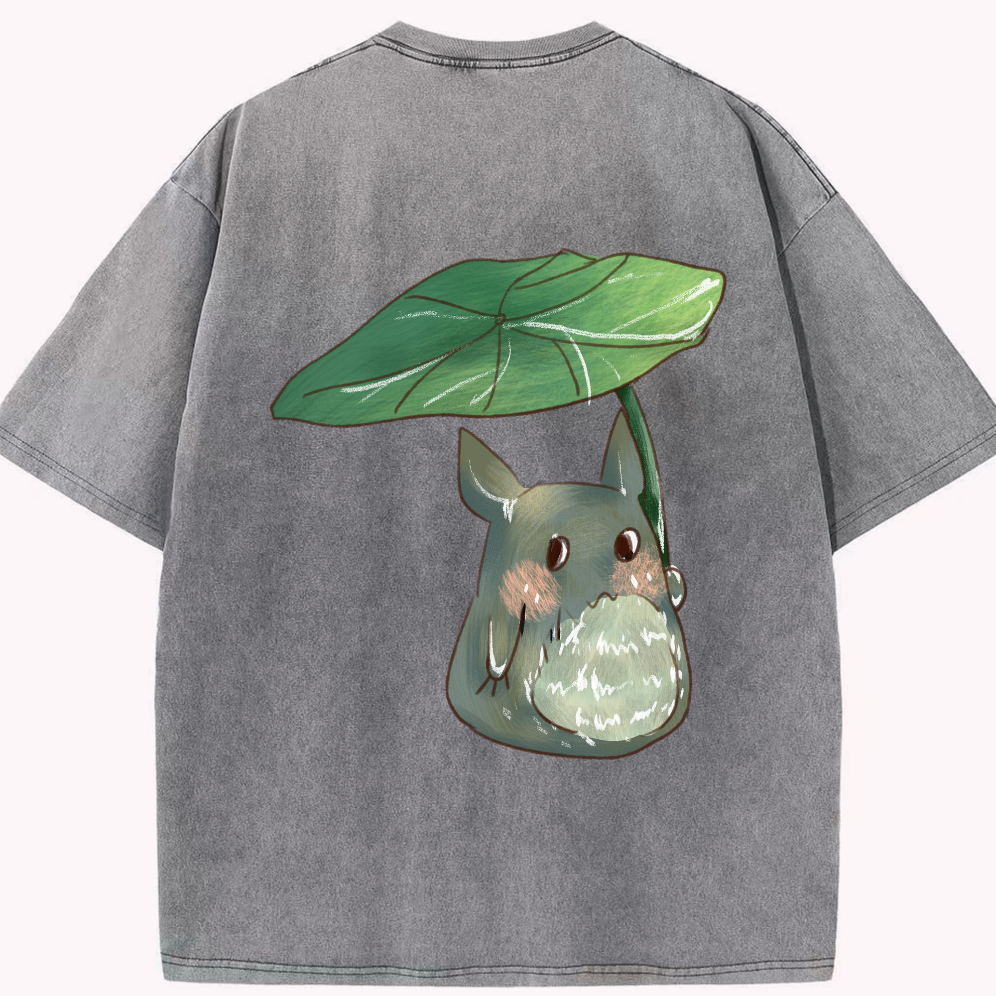 （画像用） となりのトトロ 草壁メイ 草壁サツキ My Neighbor Totoro Satsuki Kusakabe Mei Kusakabe 綿100% ヴィンテージ風 半袖Tシャツ（背面プリント）