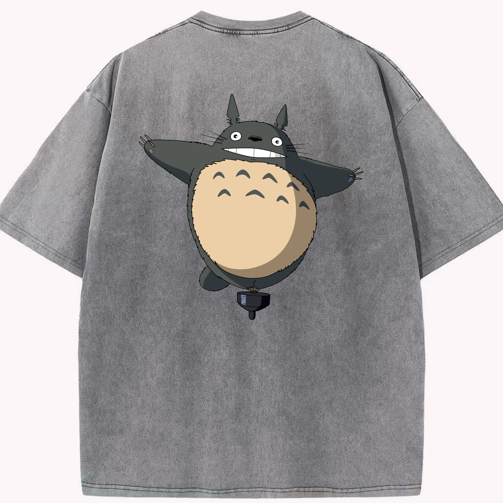 （画像用） となりのトトロ 草壁メイ 草壁サツキ My Neighbor Totoro Satsuki Kusakabe Mei Kusakabe 綿100% ヴィンテージ風 半袖Tシャツ（背面プリント）