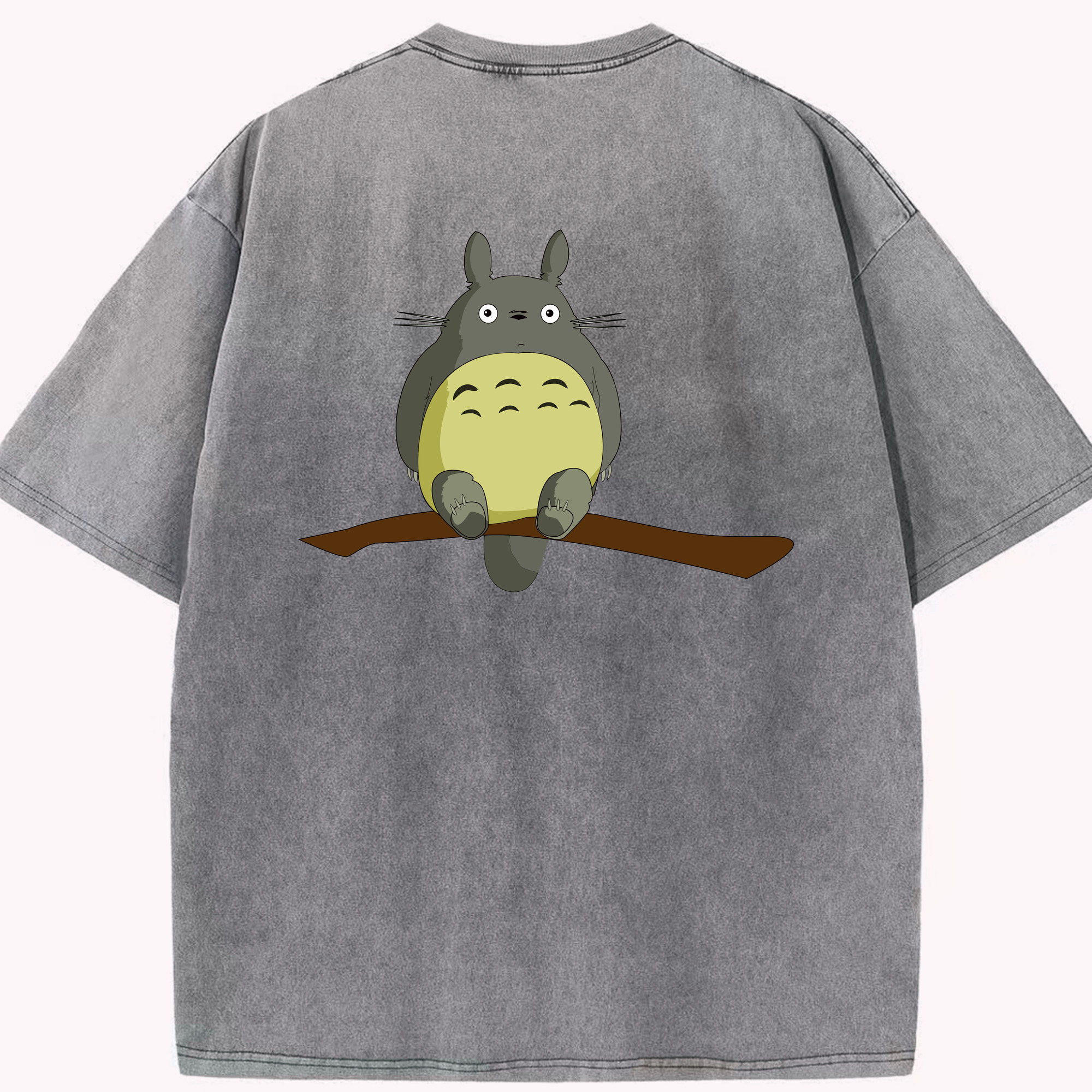 （画像用） となりのトトロ 草壁メイ 草壁サツキ My Neighbor Totoro Satsuki Kusakabe Mei Kusakabe 綿100% ヴィンテージ風 半袖Tシャツ（背面プリント）