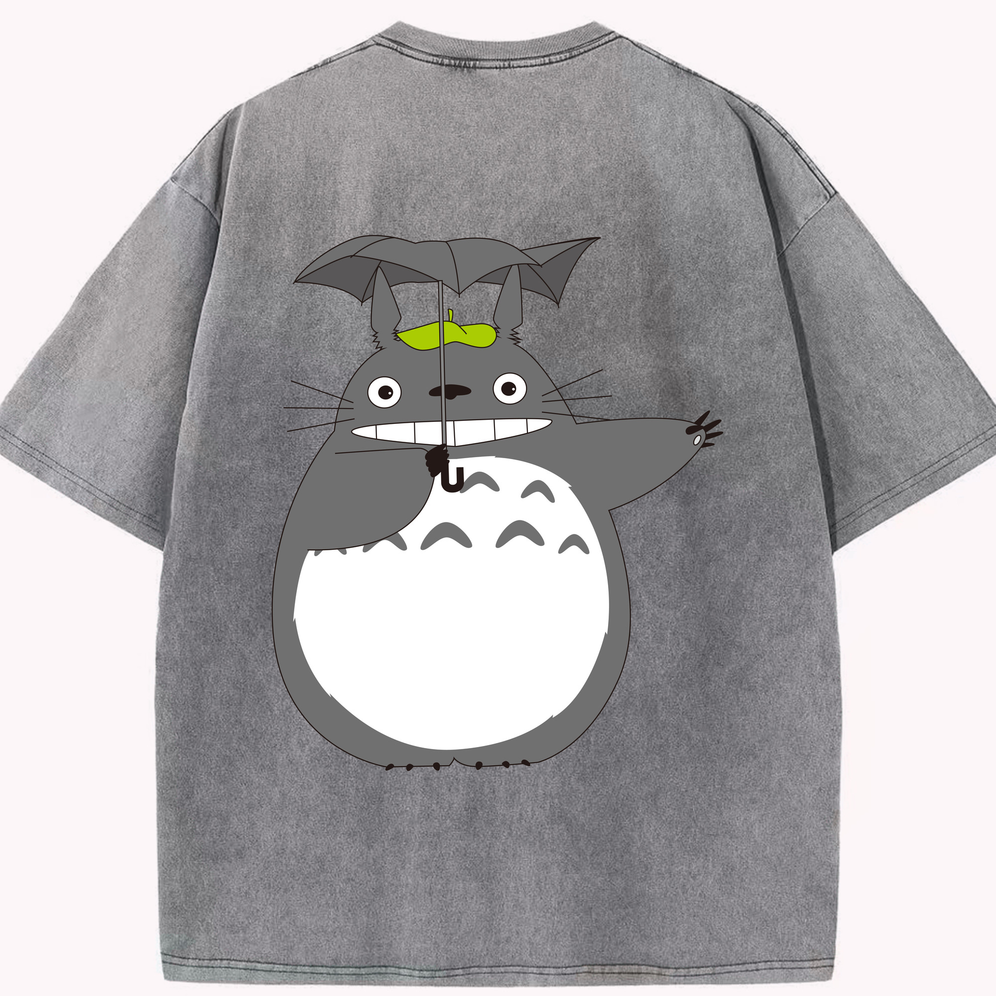 （画像用） となりのトトロ 草壁メイ 草壁サツキ My Neighbor Totoro Satsuki Kusakabe Mei Kusakabe 綿100% ヴィンテージ風 半袖Tシャツ（背面プリント）