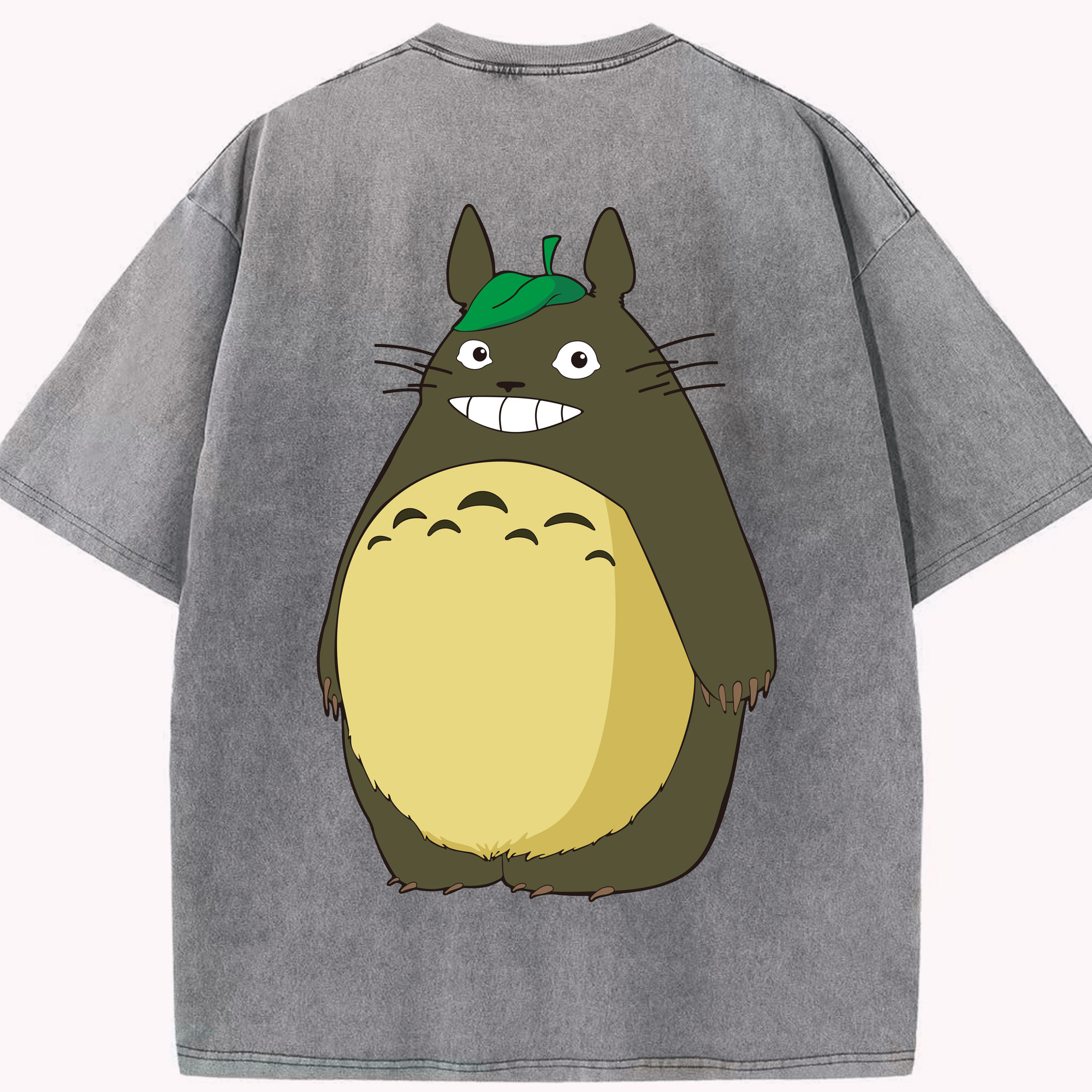 （画像用） となりのトトロ 草壁メイ 草壁サツキ My Neighbor Totoro Satsuki Kusakabe Mei Kusakabe 綿100% ヴィンテージ風 半袖Tシャツ（背面プリント）