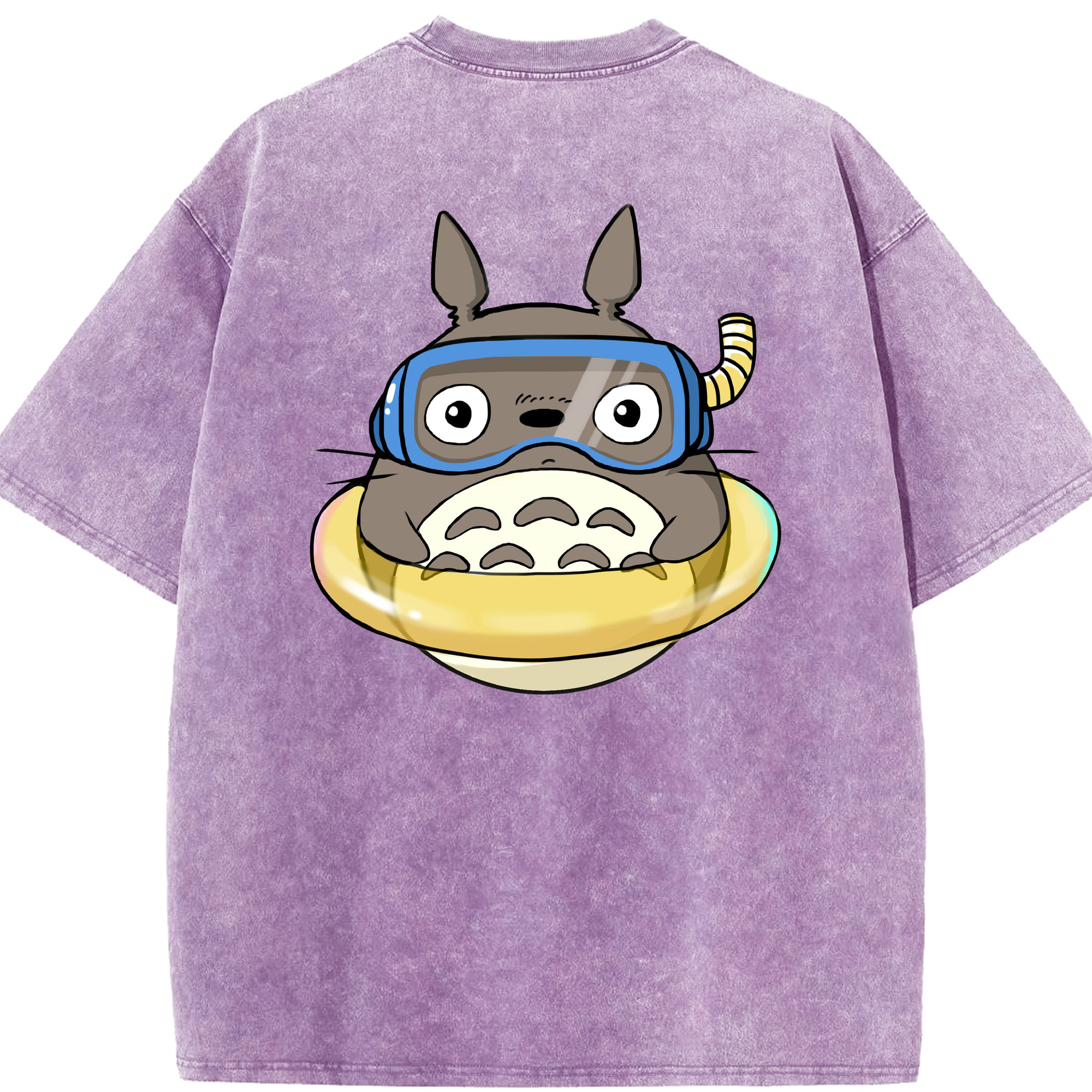 （画像用） となりのトトロ 草壁メイ 草壁サツキ My Neighbor Totoro Satsuki Kusakabe Mei Kusakabe 綿100% ヴィンテージ風 半袖Tシャツ（背面プリント）