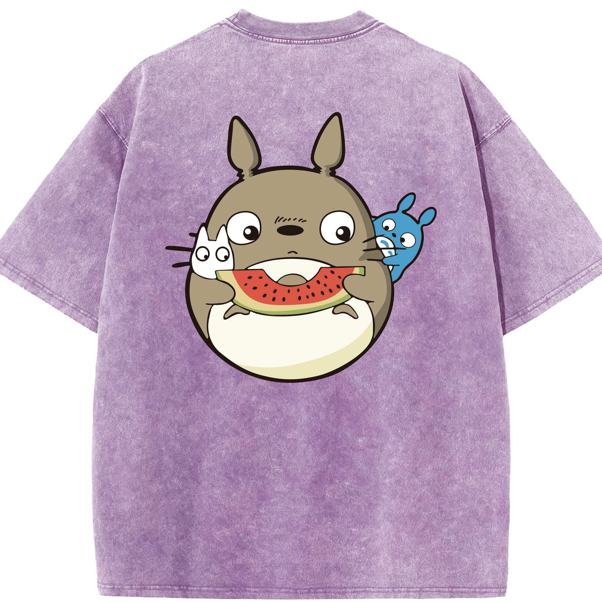 （画像用） となりのトトロ 草壁メイ 草壁サツキ My Neighbor Totoro Satsuki Kusakabe Mei Kusakabe 綿100% ヴィンテージ風 半袖Tシャツ（背面プリント）