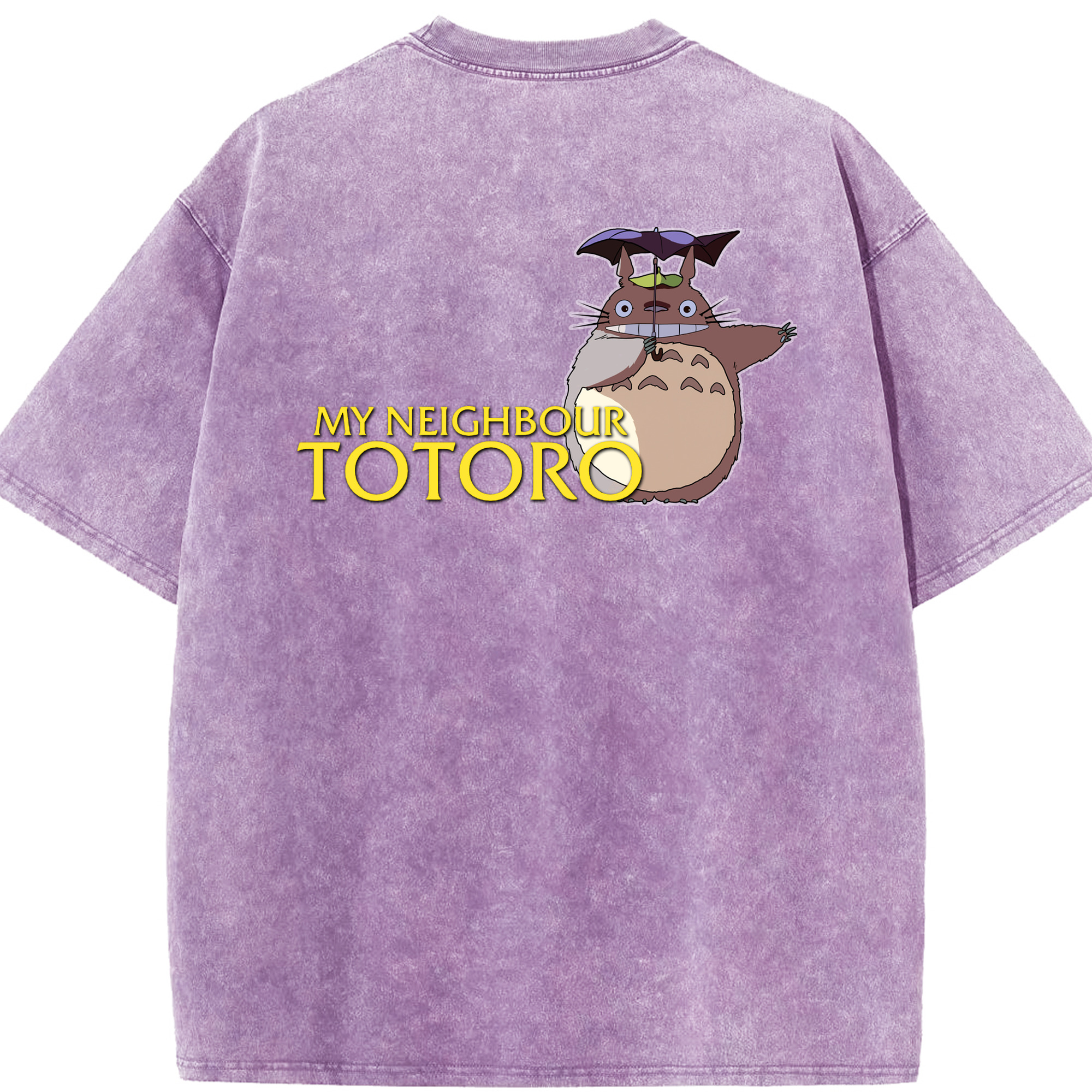 （画像用） となりのトトロ 草壁メイ 草壁サツキ My Neighbor Totoro Satsuki Kusakabe Mei Kusakabe 綿100% ヴィンテージ風 半袖Tシャツ（背面プリント）