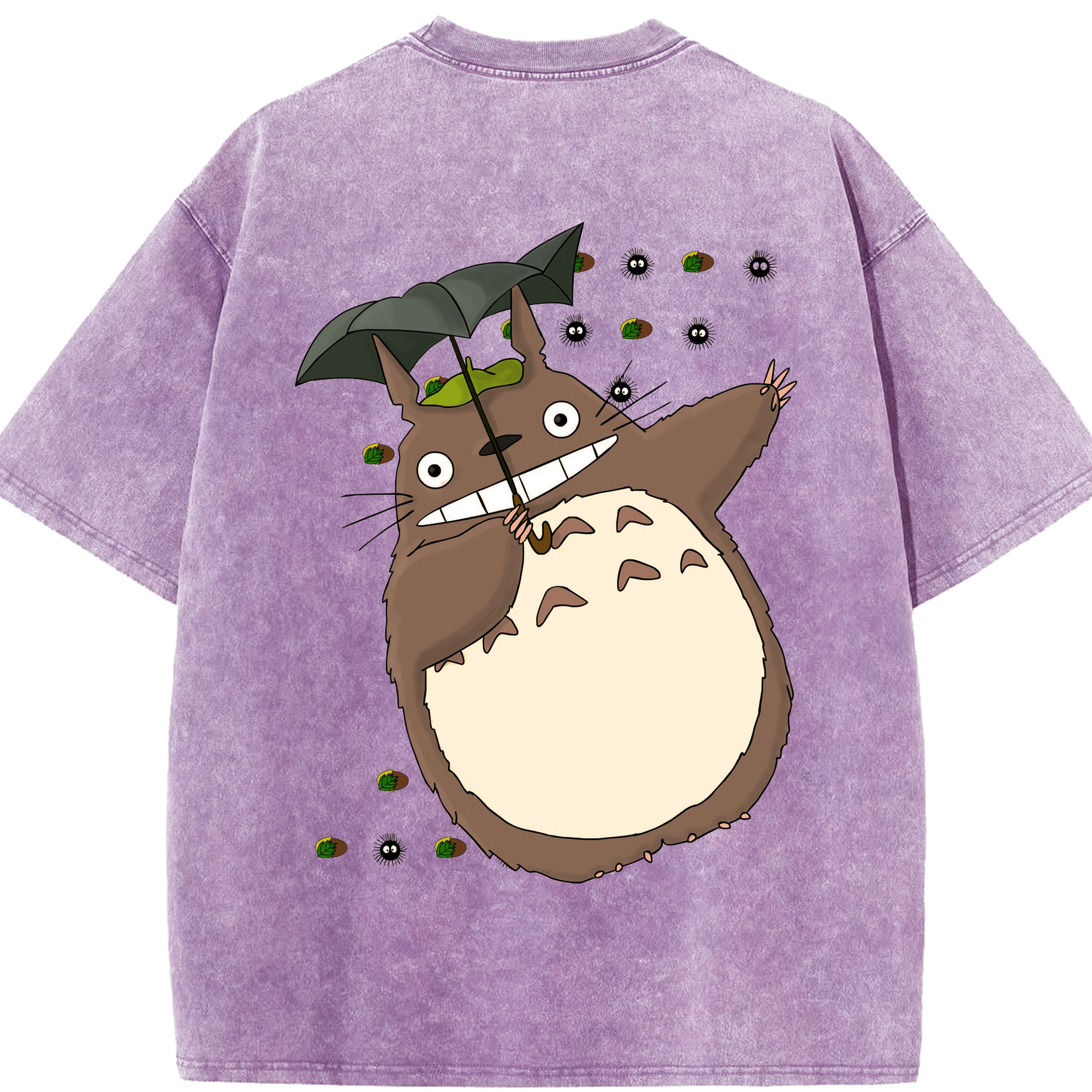 （画像用） となりのトトロ 草壁メイ 草壁サツキ My Neighbor Totoro Satsuki Kusakabe Mei Kusakabe 綿100% ヴィンテージ風 半袖Tシャツ（背面プリント）