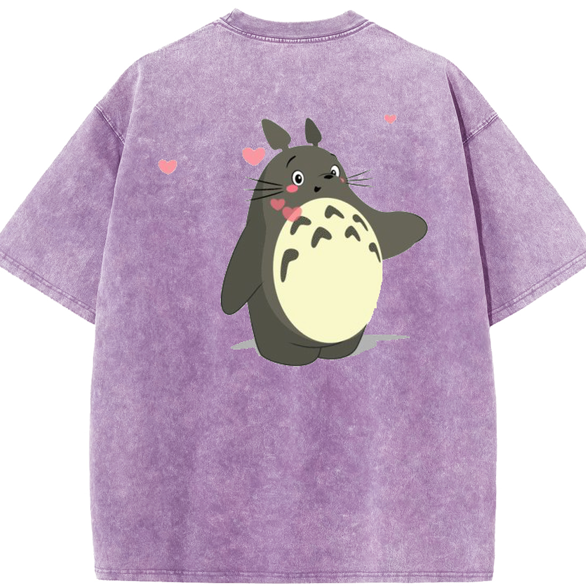 （画像用） となりのトトロ 草壁メイ 草壁サツキ My Neighbor Totoro Satsuki Kusakabe Mei Kusakabe 綿100% ヴィンテージ風 半袖Tシャツ（背面プリント）