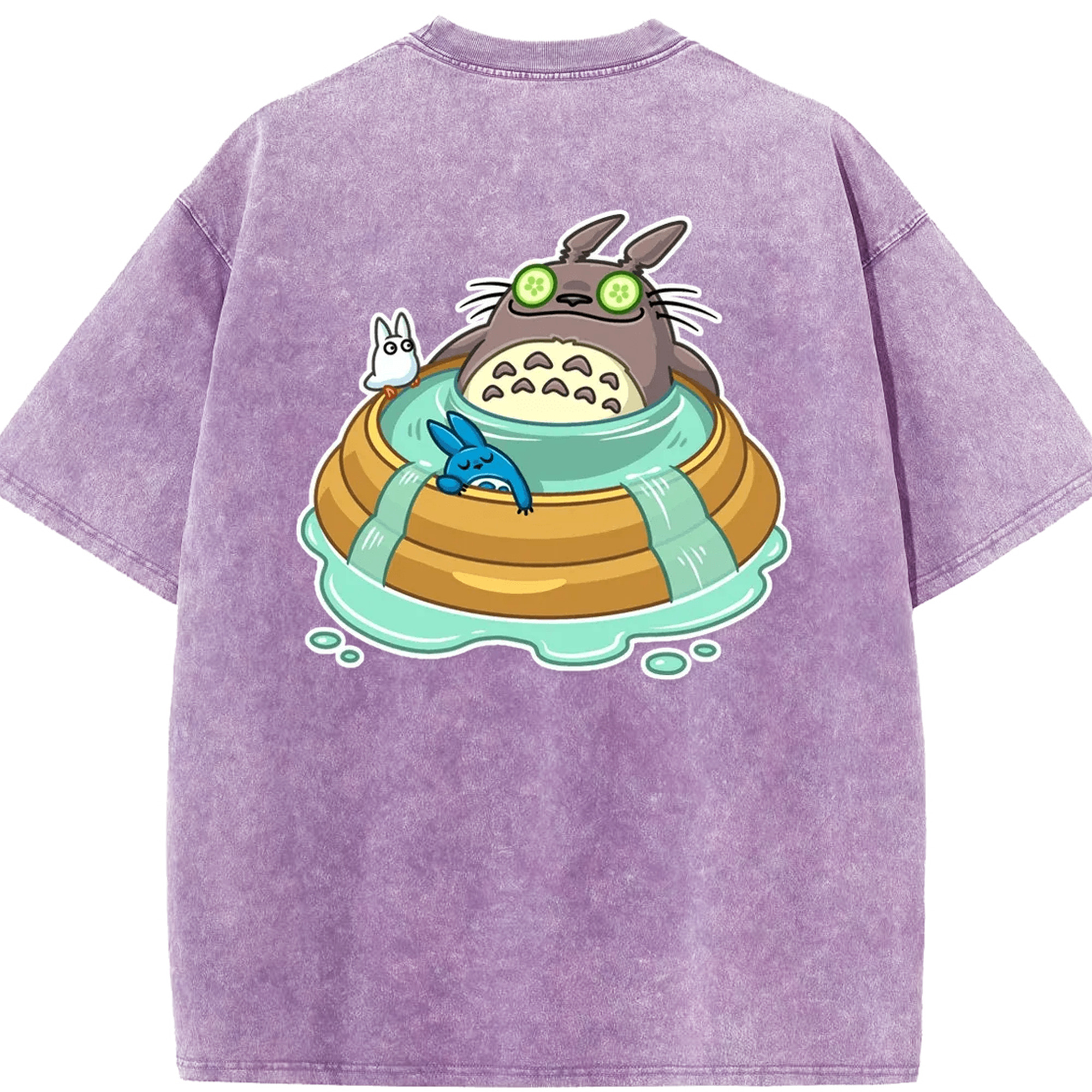 （画像用） となりのトトロ 草壁メイ 草壁サツキ My Neighbor Totoro Satsuki Kusakabe Mei Kusakabe 綿100% ヴィンテージ風 半袖Tシャツ（背面プリント）