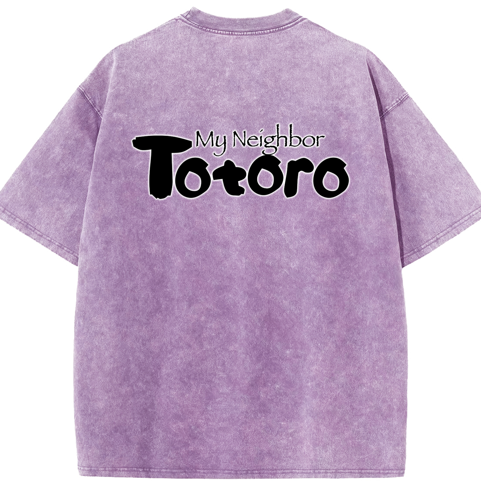 （画像用） となりのトトロ 草壁メイ 草壁サツキ My Neighbor Totoro Satsuki Kusakabe Mei Kusakabe 綿100% ヴィンテージ風 半袖Tシャツ（背面プリント）