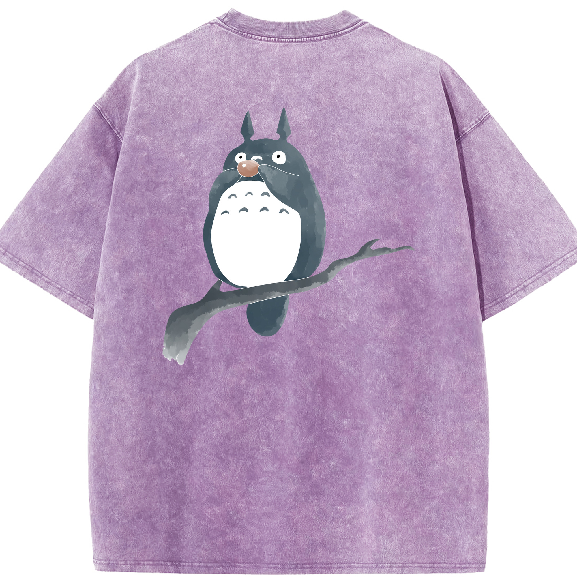 （画像用） となりのトトロ 草壁メイ 草壁サツキ My Neighbor Totoro Satsuki Kusakabe Mei Kusakabe 綿100% ヴィンテージ風 半袖Tシャツ（背面プリント）