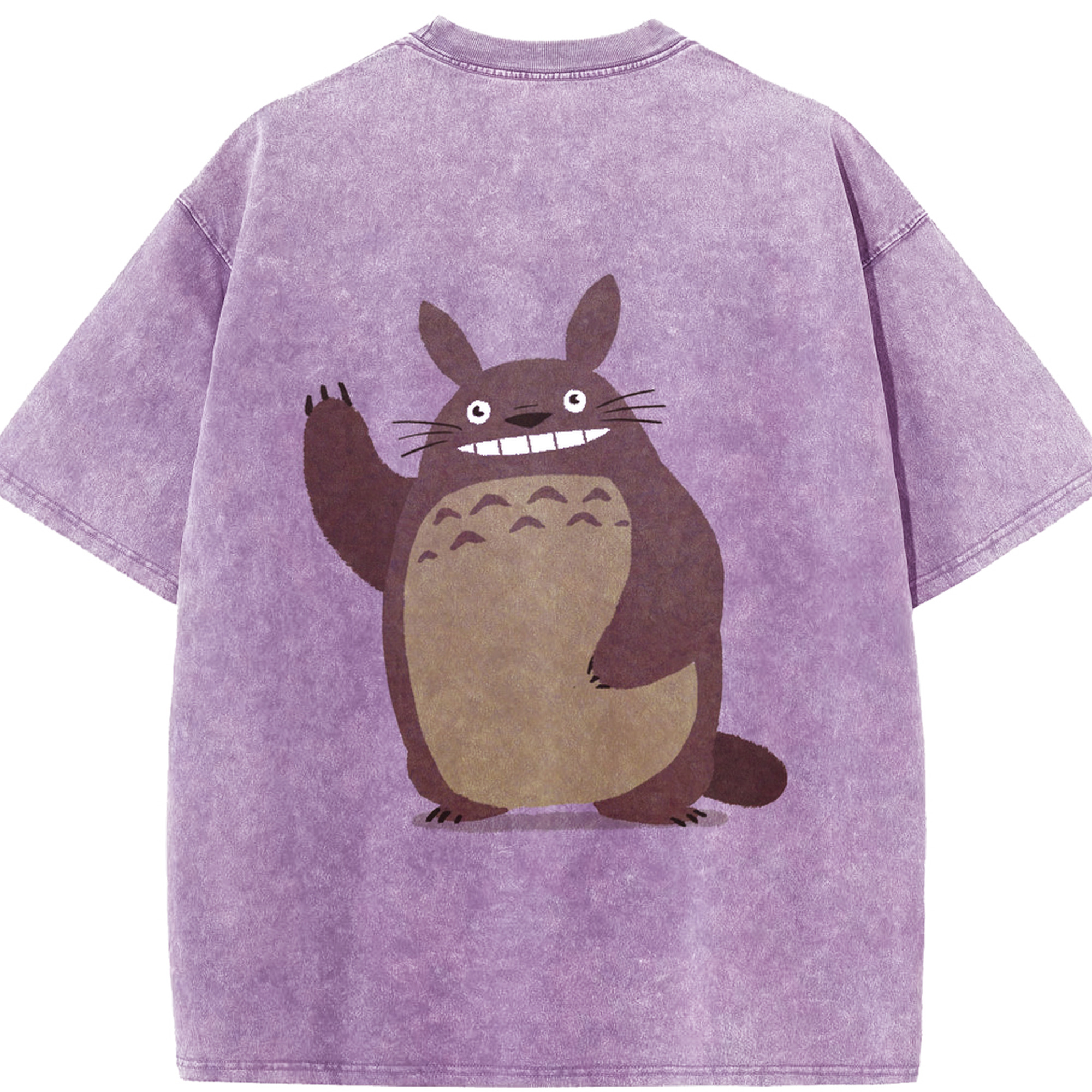 （画像用） となりのトトロ 草壁メイ 草壁サツキ My Neighbor Totoro Satsuki Kusakabe Mei Kusakabe 綿100% ヴィンテージ風 半袖Tシャツ（背面プリント）