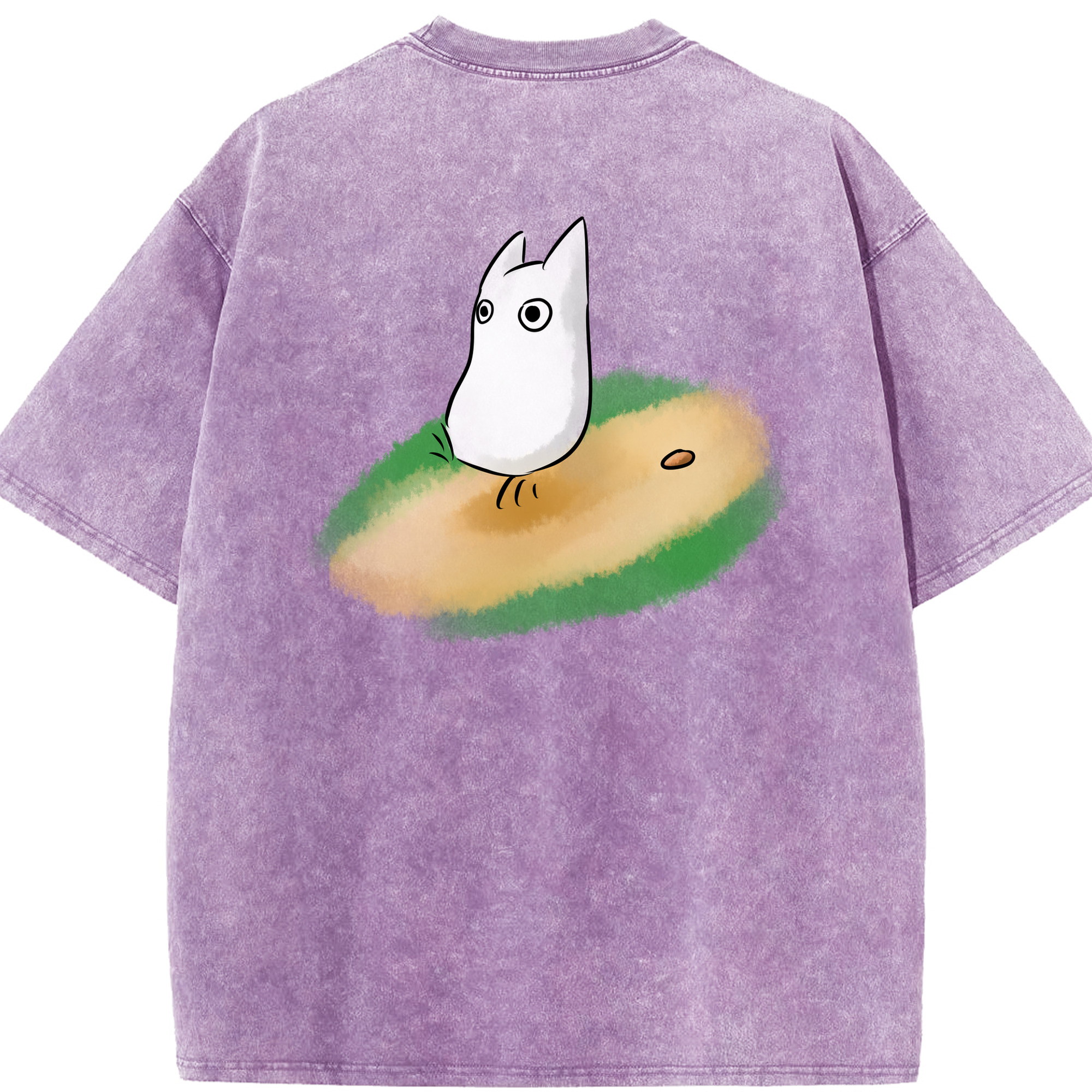 （画像用） となりのトトロ 草壁メイ 草壁サツキ My Neighbor Totoro Satsuki Kusakabe Mei Kusakabe 綿100% ヴィンテージ風 半袖Tシャツ（背面プリント）