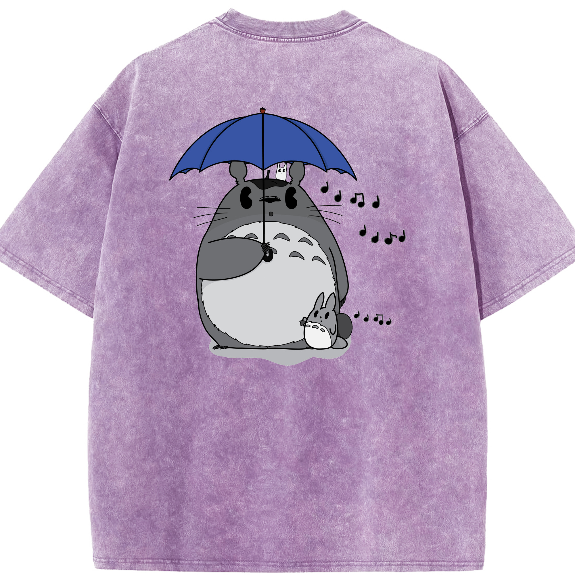 （画像用） となりのトトロ 草壁メイ 草壁サツキ My Neighbor Totoro Satsuki Kusakabe Mei Kusakabe 綿100% ヴィンテージ風 半袖Tシャツ（背面プリント）