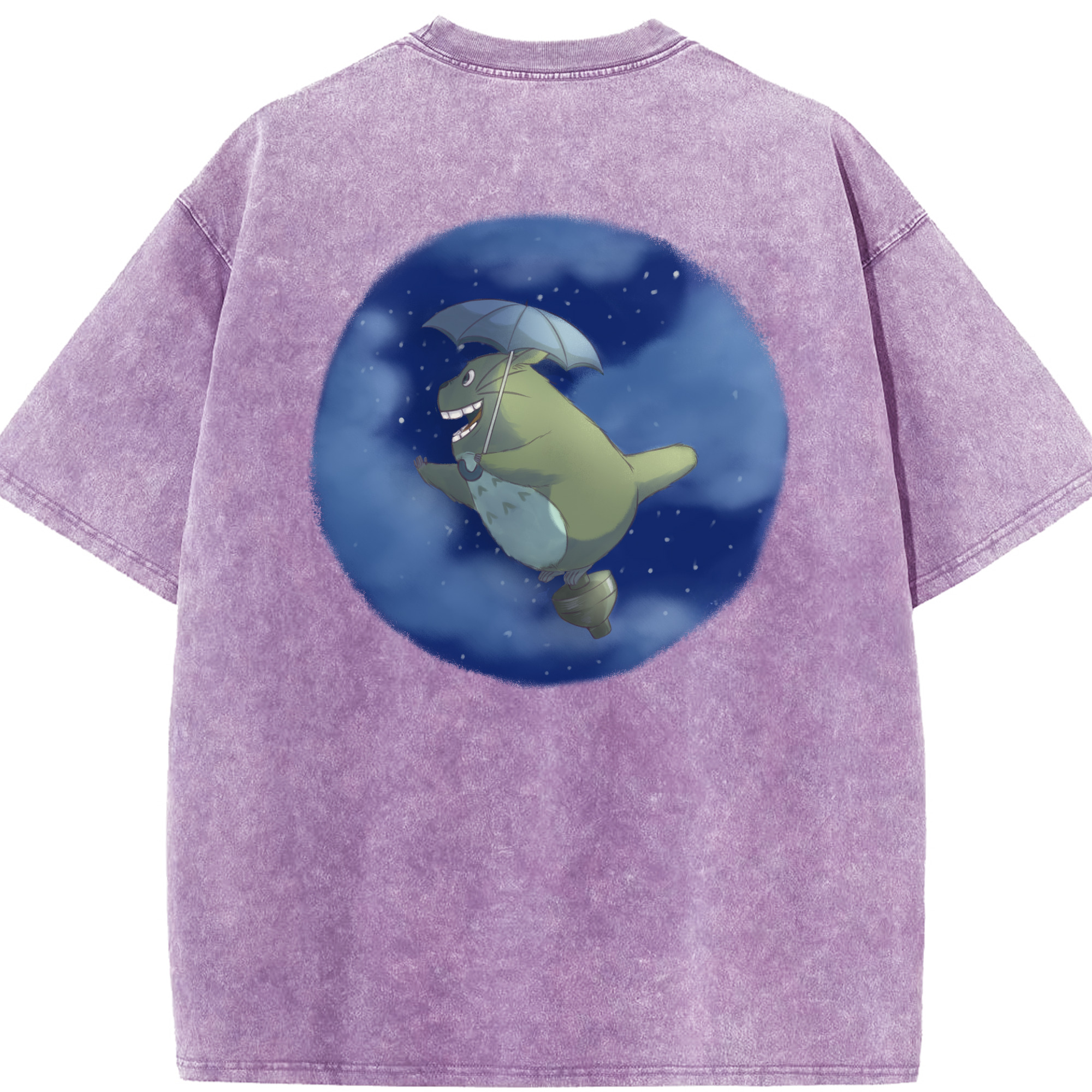 （画像用） となりのトトロ 草壁メイ 草壁サツキ My Neighbor Totoro Satsuki Kusakabe Mei Kusakabe 綿100% ヴィンテージ風 半袖Tシャツ（背面プリント）