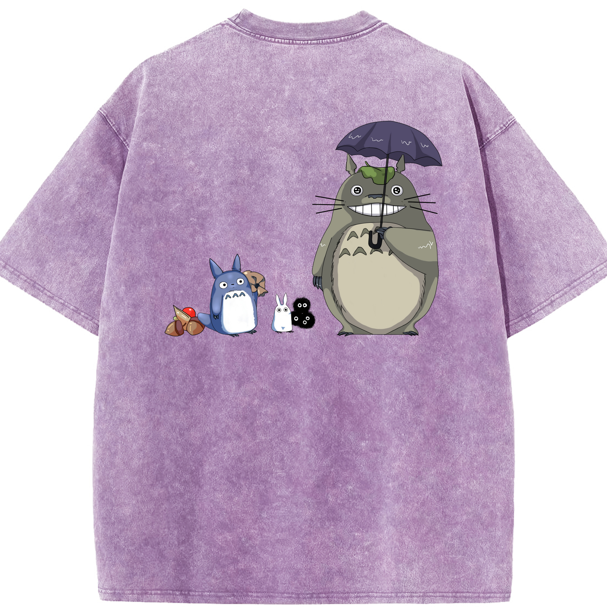 （画像用） となりのトトロ 草壁メイ 草壁サツキ My Neighbor Totoro Satsuki Kusakabe Mei Kusakabe 綿100% ヴィンテージ風 半袖Tシャツ（背面プリント）