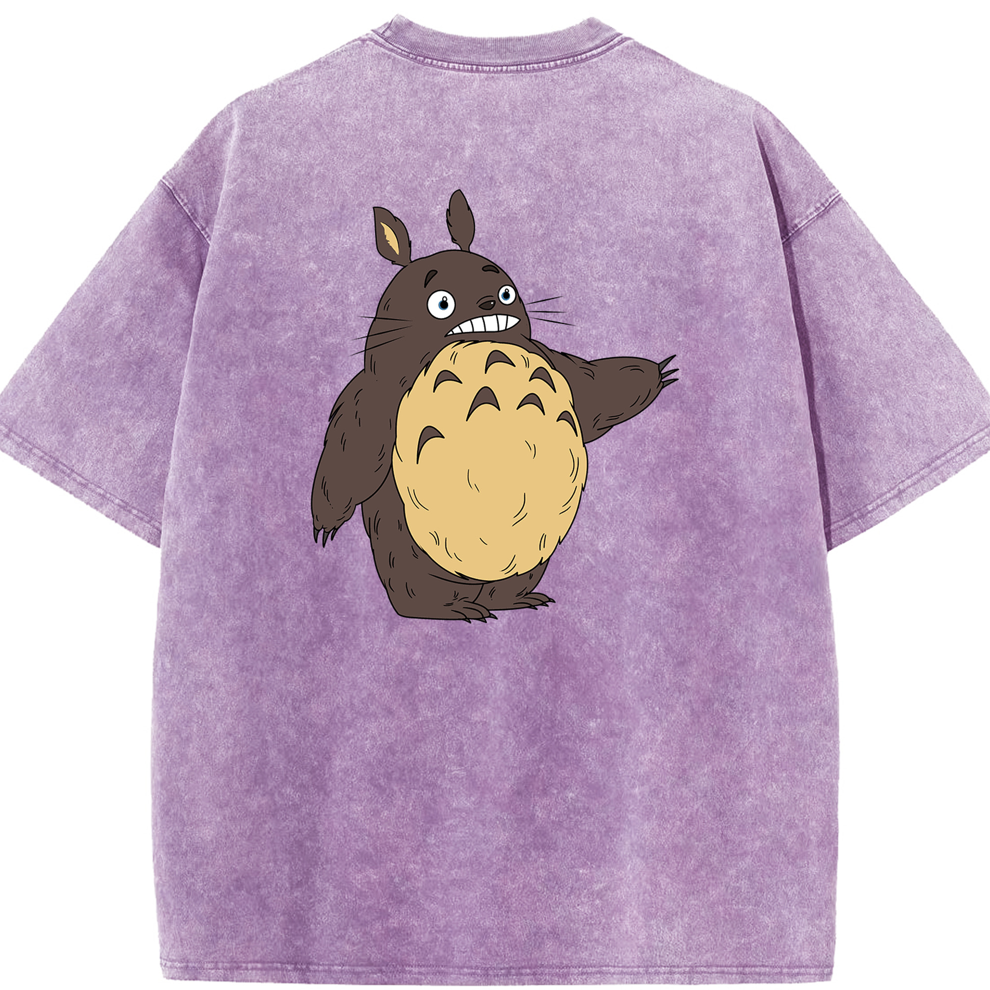 （画像用） となりのトトロ 草壁メイ 草壁サツキ My Neighbor Totoro Satsuki Kusakabe Mei Kusakabe 綿100% ヴィンテージ風 半袖Tシャツ（背面プリント）