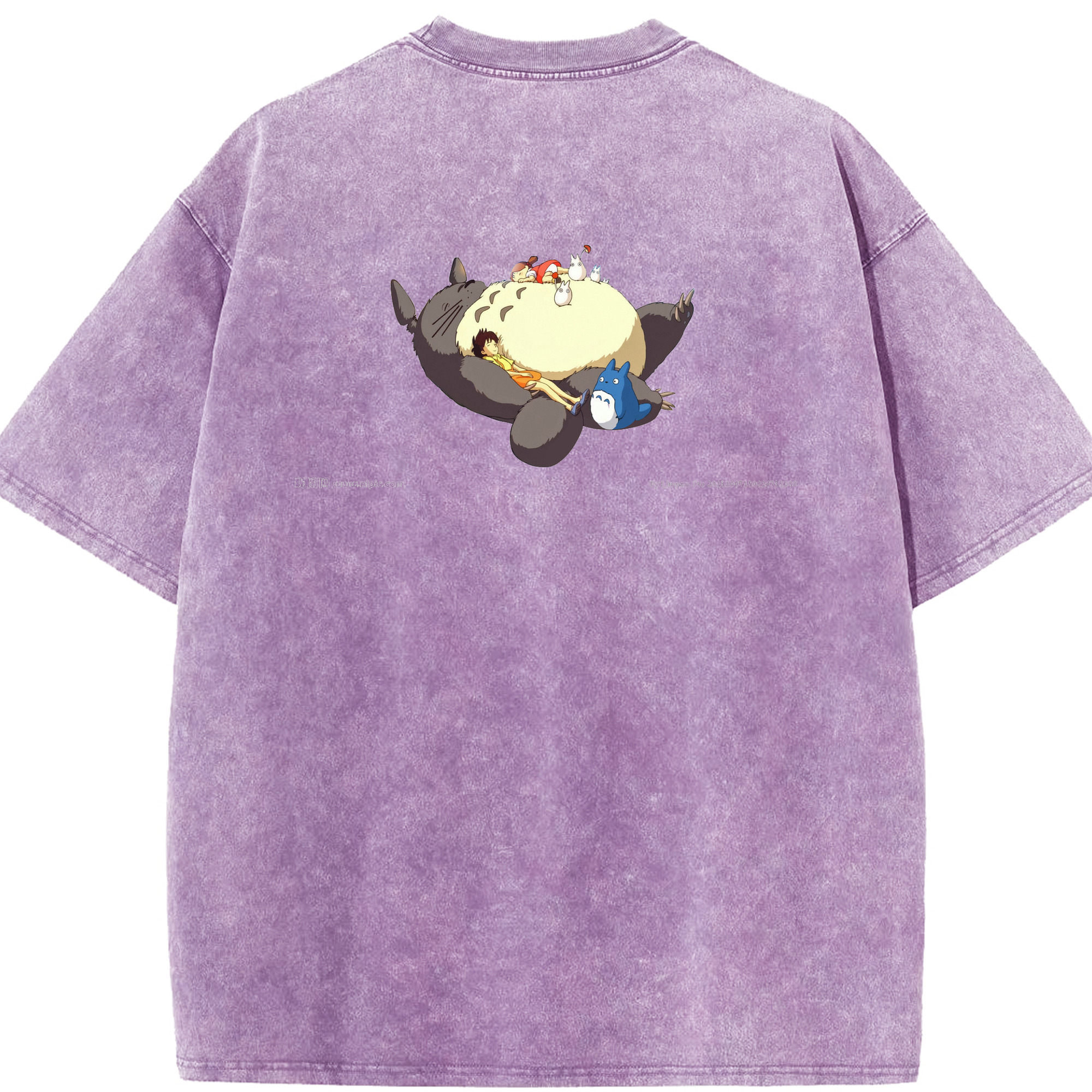 （画像用） となりのトトロ 草壁メイ 草壁サツキ My Neighbor Totoro Satsuki Kusakabe Mei Kusakabe 綿100% ヴィンテージ風 半袖Tシャツ（背面プリント）
