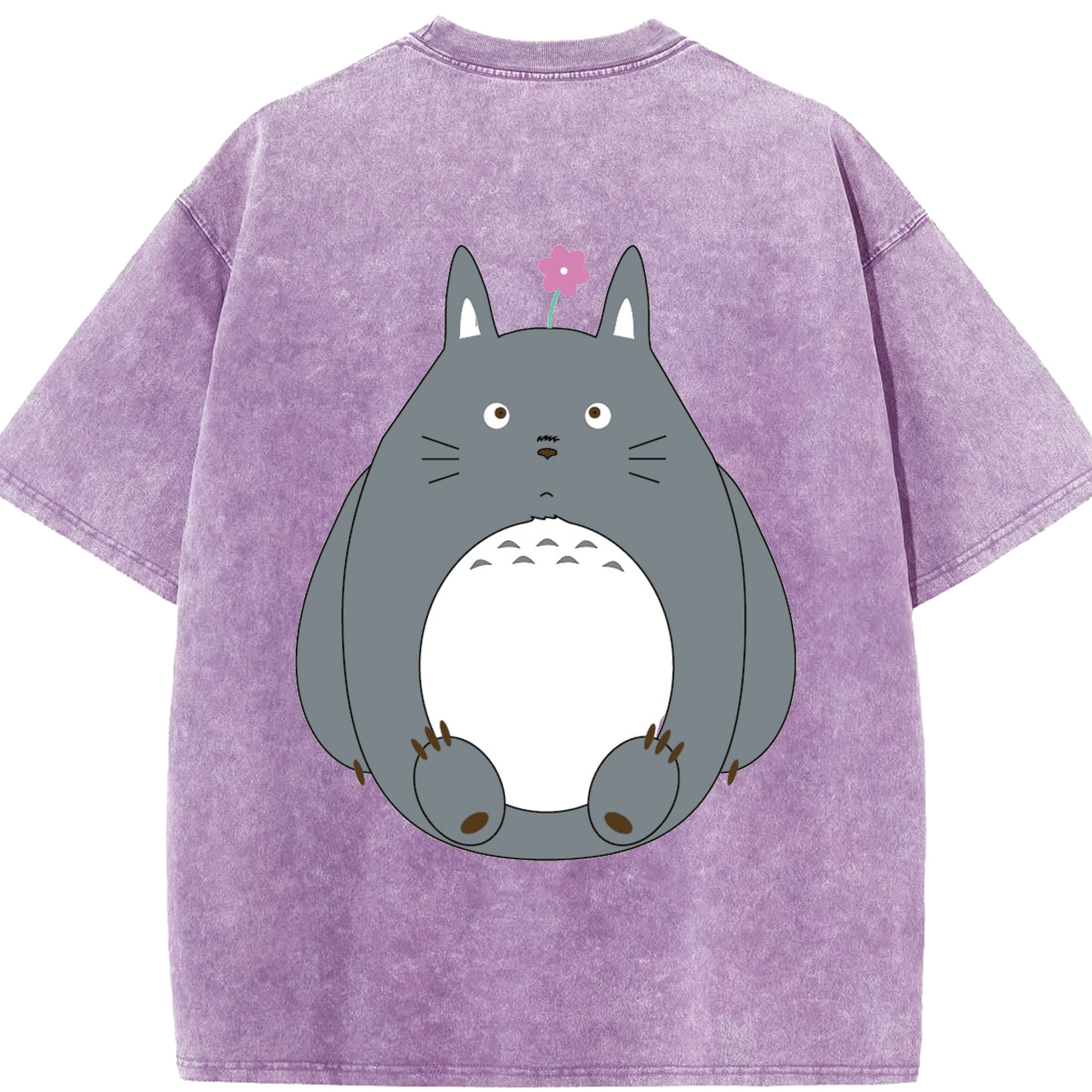 （画像用） となりのトトロ 草壁メイ 草壁サツキ My Neighbor Totoro Satsuki Kusakabe Mei Kusakabe 綿100% ヴィンテージ風 半袖Tシャツ（背面プリント）