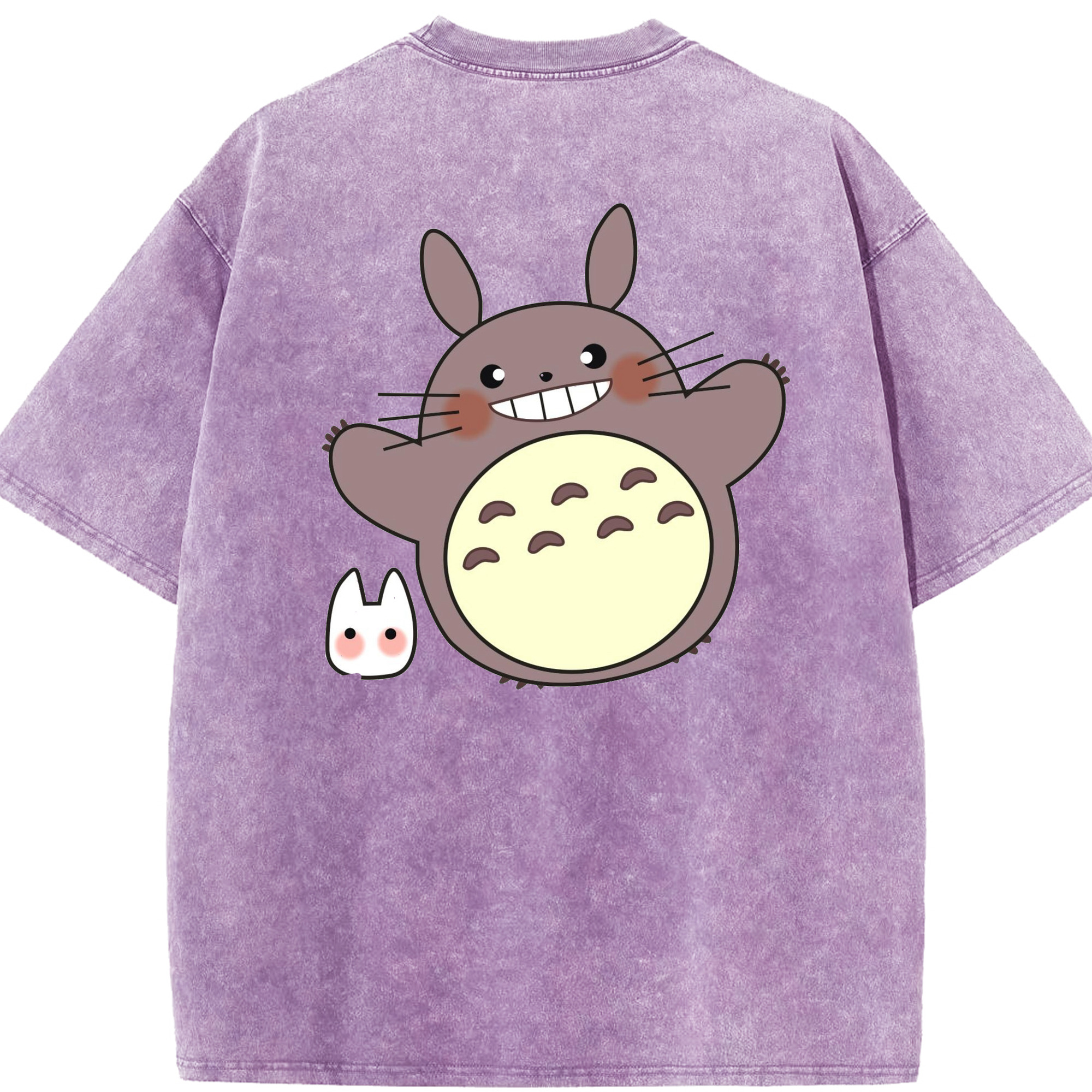 （画像用） となりのトトロ 草壁メイ 草壁サツキ My Neighbor Totoro Satsuki Kusakabe Mei Kusakabe 綿100% ヴィンテージ風 半袖Tシャツ（背面プリント）