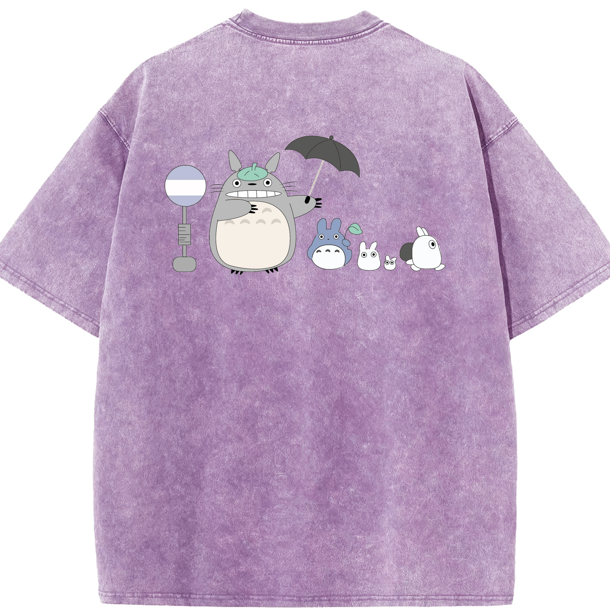 （画像用） となりのトトロ 草壁メイ 草壁サツキ My Neighbor Totoro Satsuki Kusakabe Mei Kusakabe 綿100% ヴィンテージ風 半袖Tシャツ（背面プリント）