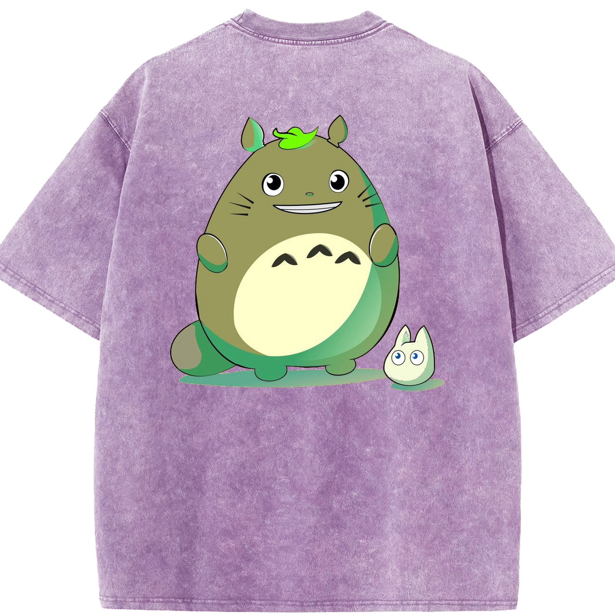 （画像用） となりのトトロ 草壁メイ 草壁サツキ My Neighbor Totoro Satsuki Kusakabe Mei Kusakabe 綿100% ヴィンテージ風 半袖Tシャツ（背面プリント）
