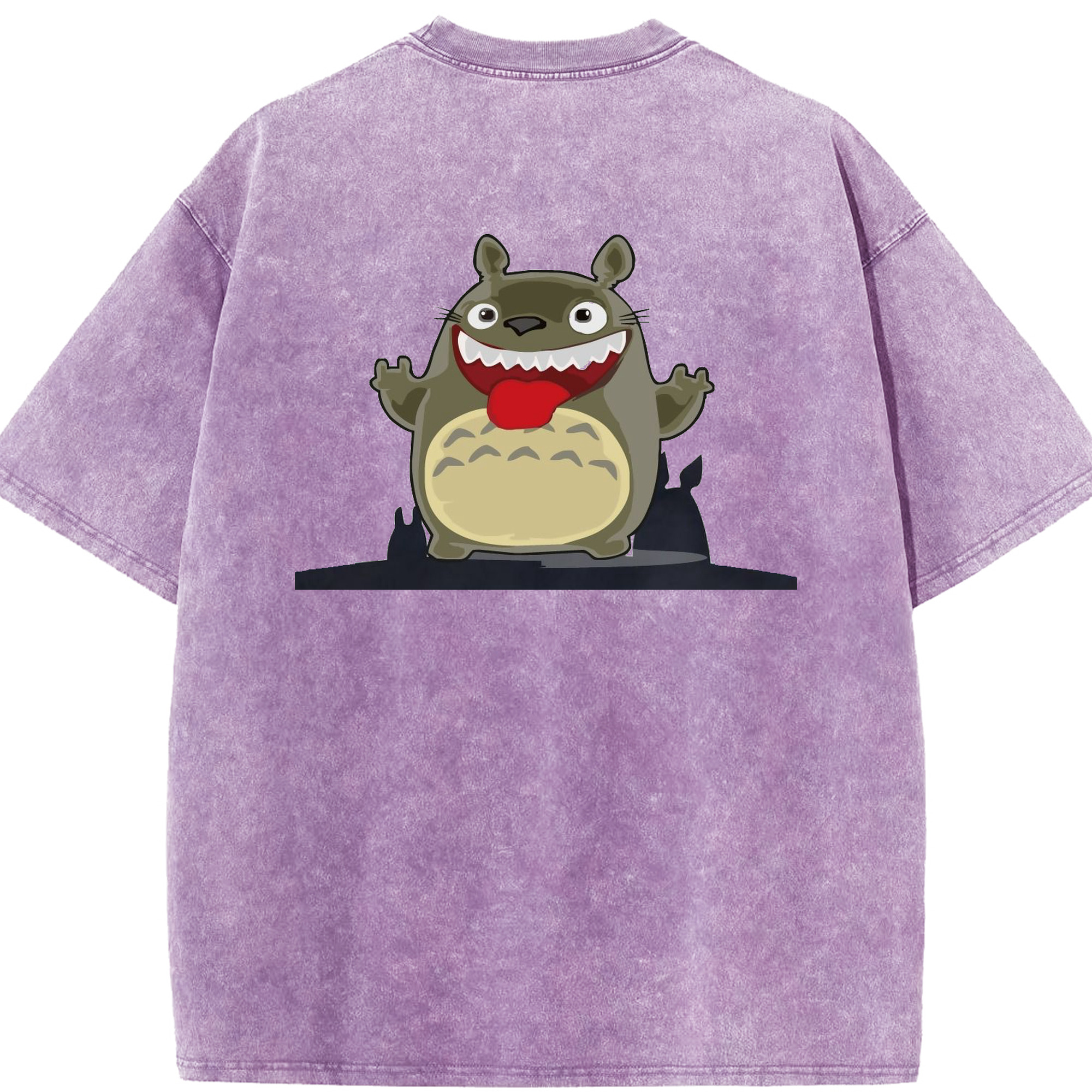 （画像用） となりのトトロ 草壁メイ 草壁サツキ My Neighbor Totoro Satsuki Kusakabe Mei Kusakabe 綿100% ヴィンテージ風 半袖Tシャツ（背面プリント）