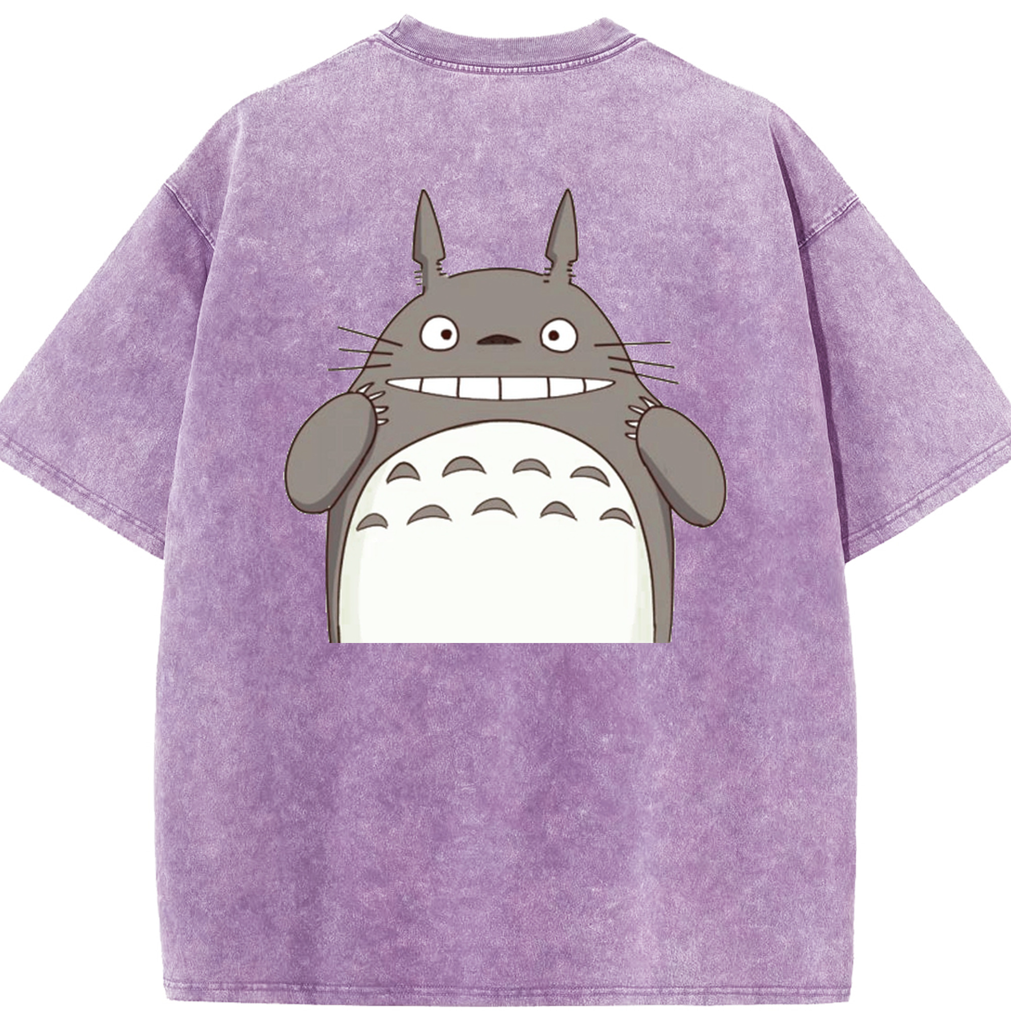（画像用） となりのトトロ 草壁メイ 草壁サツキ My Neighbor Totoro Satsuki Kusakabe Mei Kusakabe 綿100% ヴィンテージ風 半袖Tシャツ（背面プリント）