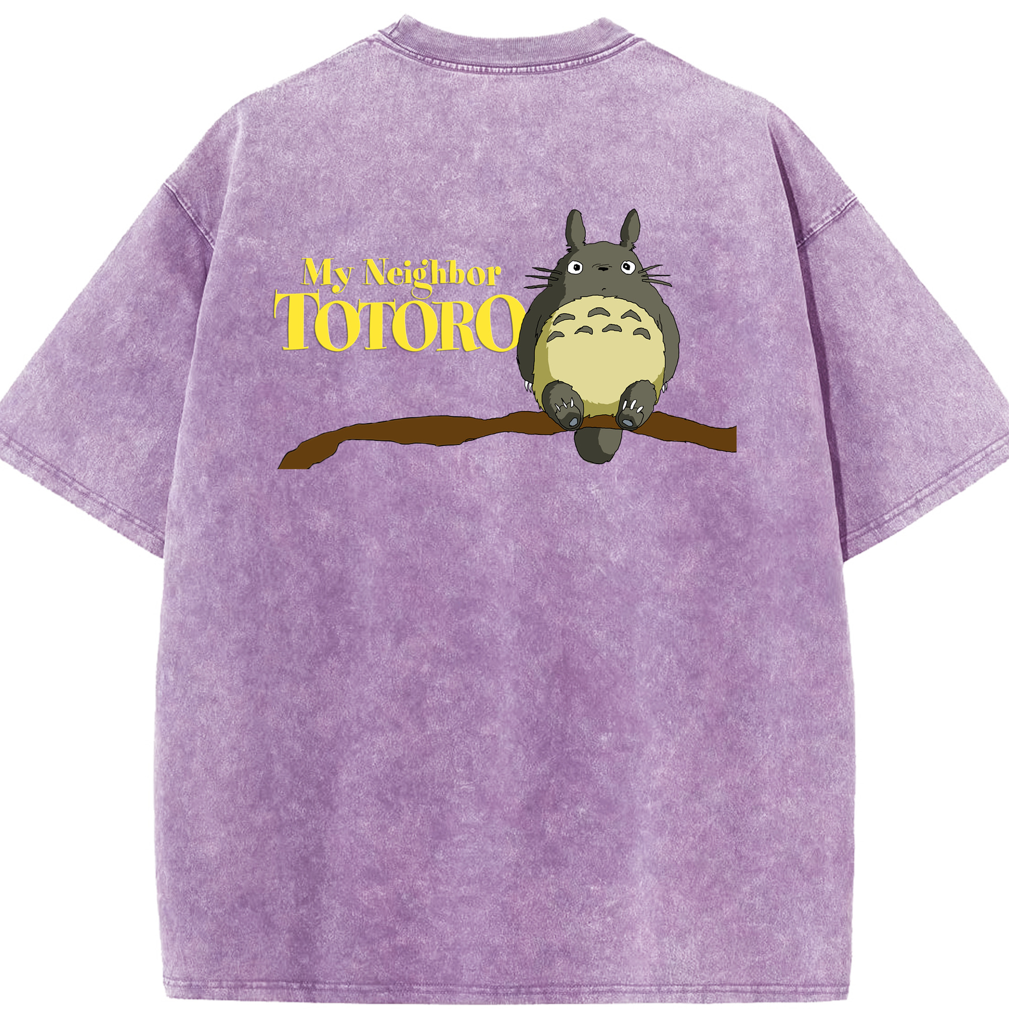 （画像用） となりのトトロ 草壁メイ 草壁サツキ My Neighbor Totoro Satsuki Kusakabe Mei Kusakabe 綿100% ヴィンテージ風 半袖Tシャツ（背面プリント）