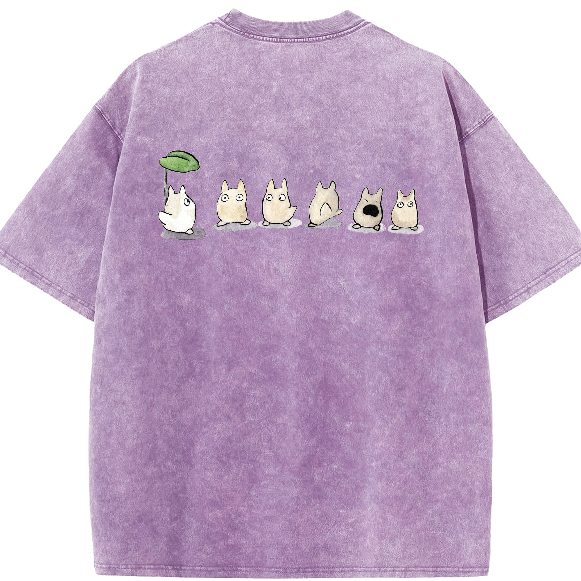 （画像用） となりのトトロ 草壁メイ 草壁サツキ My Neighbor Totoro Satsuki Kusakabe Mei Kusakabe 綿100% ヴィンテージ風 半袖Tシャツ（背面プリント）