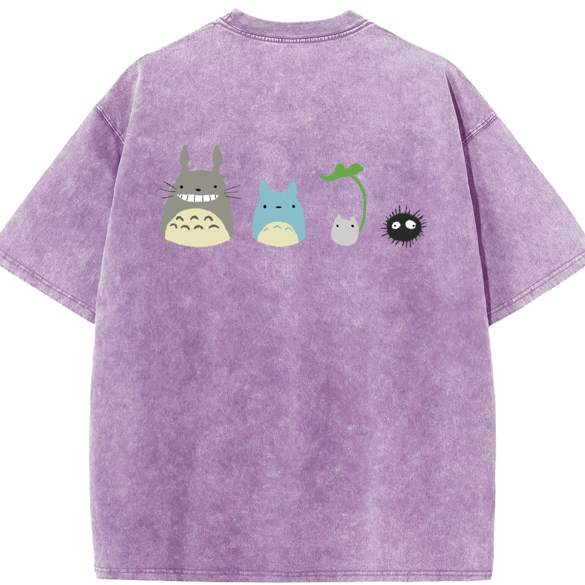 （画像用） となりのトトロ 草壁メイ 草壁サツキ My Neighbor Totoro Satsuki Kusakabe Mei Kusakabe 綿100% ヴィンテージ風 半袖Tシャツ（背面プリント）
