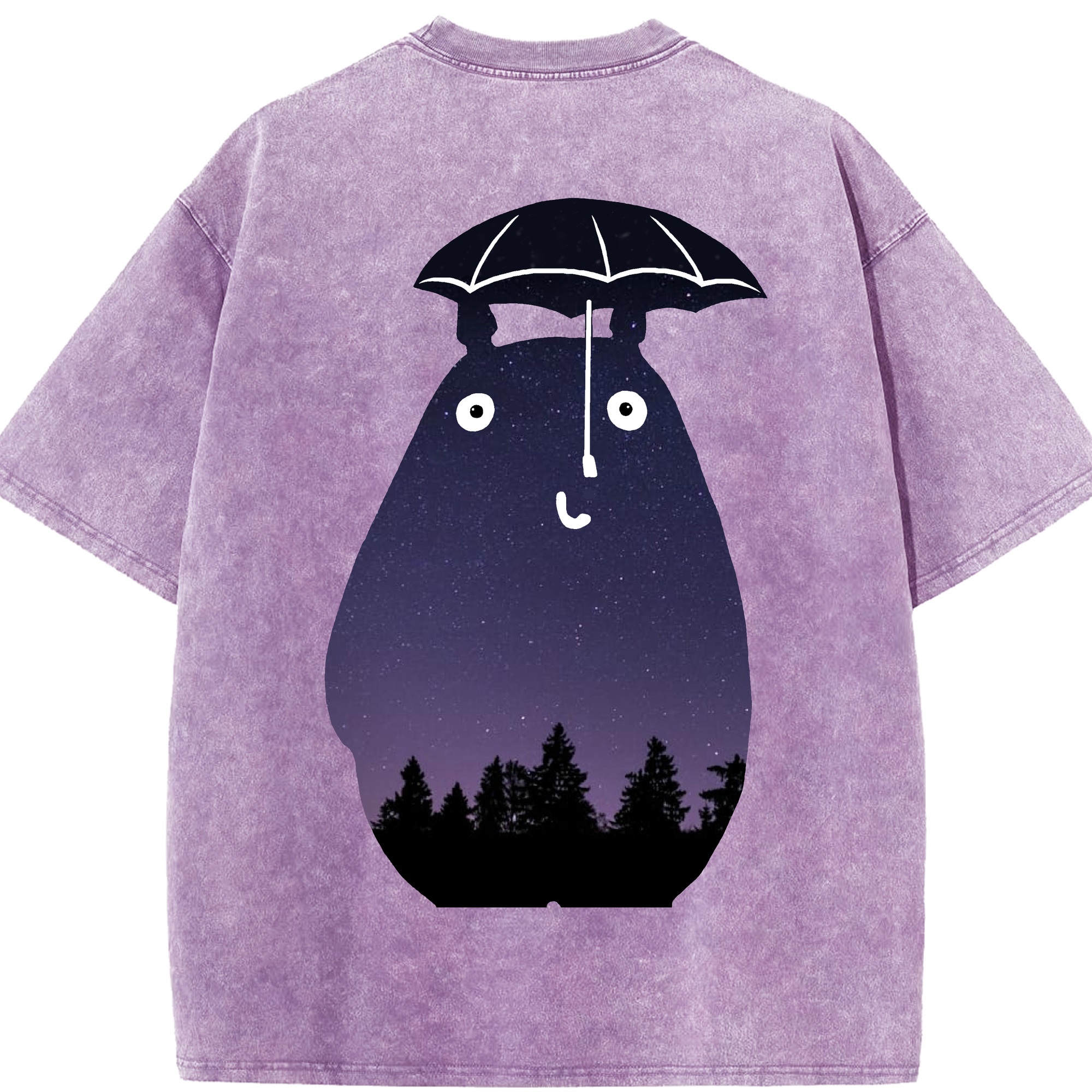 （画像用） となりのトトロ 草壁メイ 草壁サツキ My Neighbor Totoro Satsuki Kusakabe Mei Kusakabe 綿100% ヴィンテージ風 半袖Tシャツ（背面プリント）