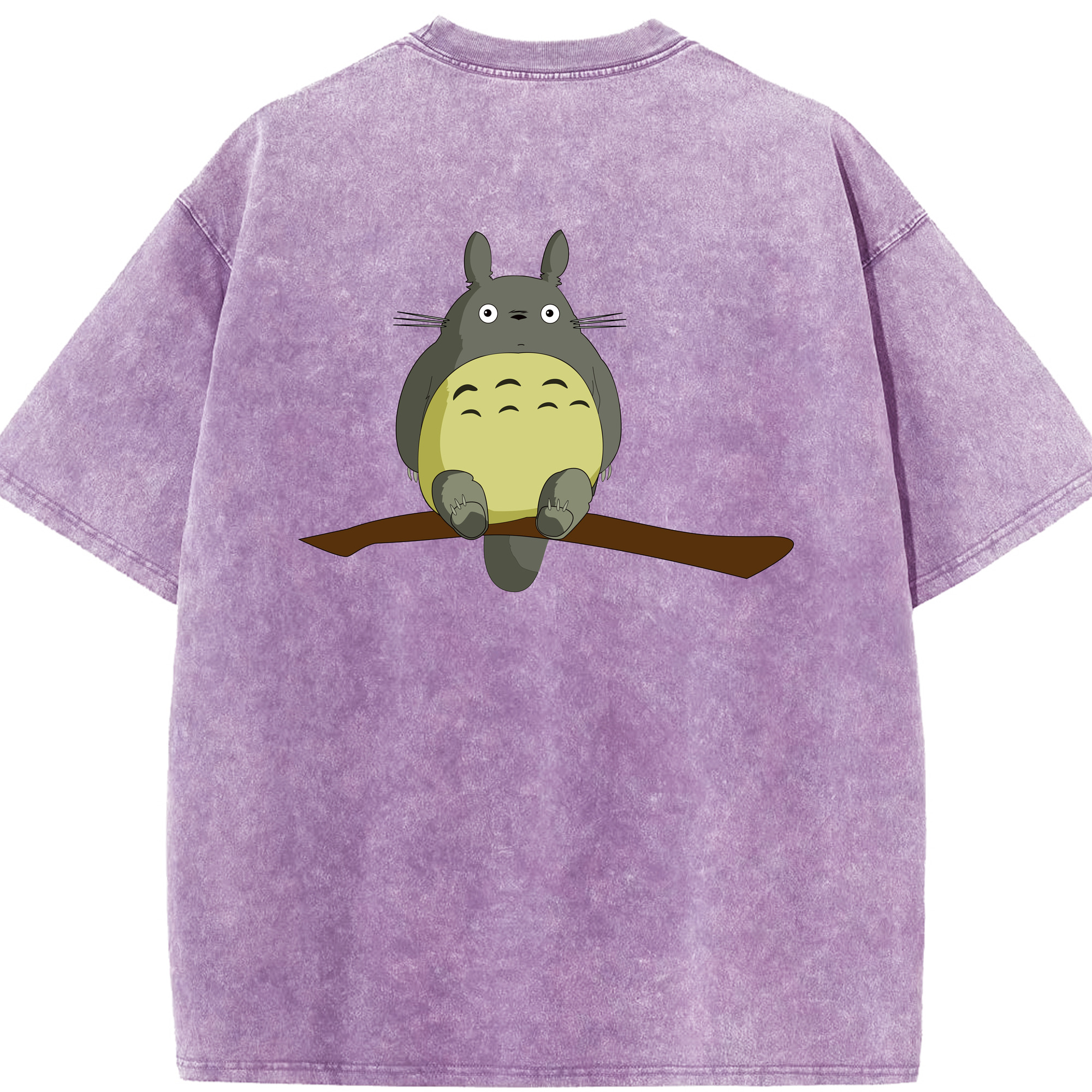 （画像用） となりのトトロ 草壁メイ 草壁サツキ My Neighbor Totoro Satsuki Kusakabe Mei Kusakabe 綿100% ヴィンテージ風 半袖Tシャツ（背面プリント）