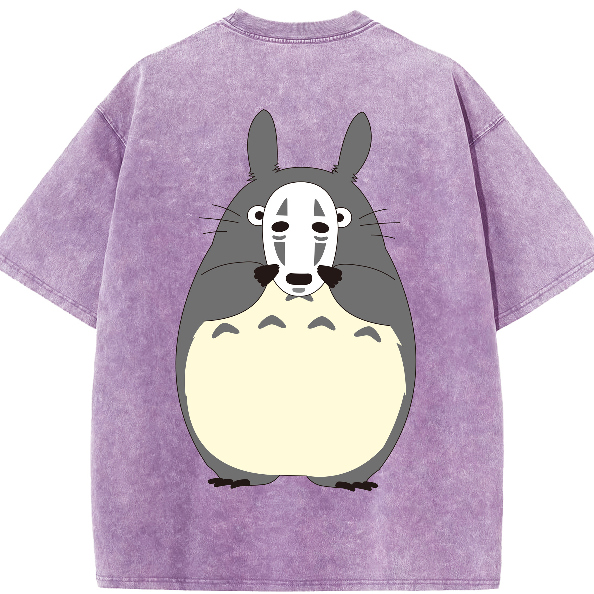 （画像用） となりのトトロ 草壁メイ 草壁サツキ My Neighbor Totoro Satsuki Kusakabe Mei Kusakabe 綿100% ヴィンテージ風 半袖Tシャツ（背面プリント）