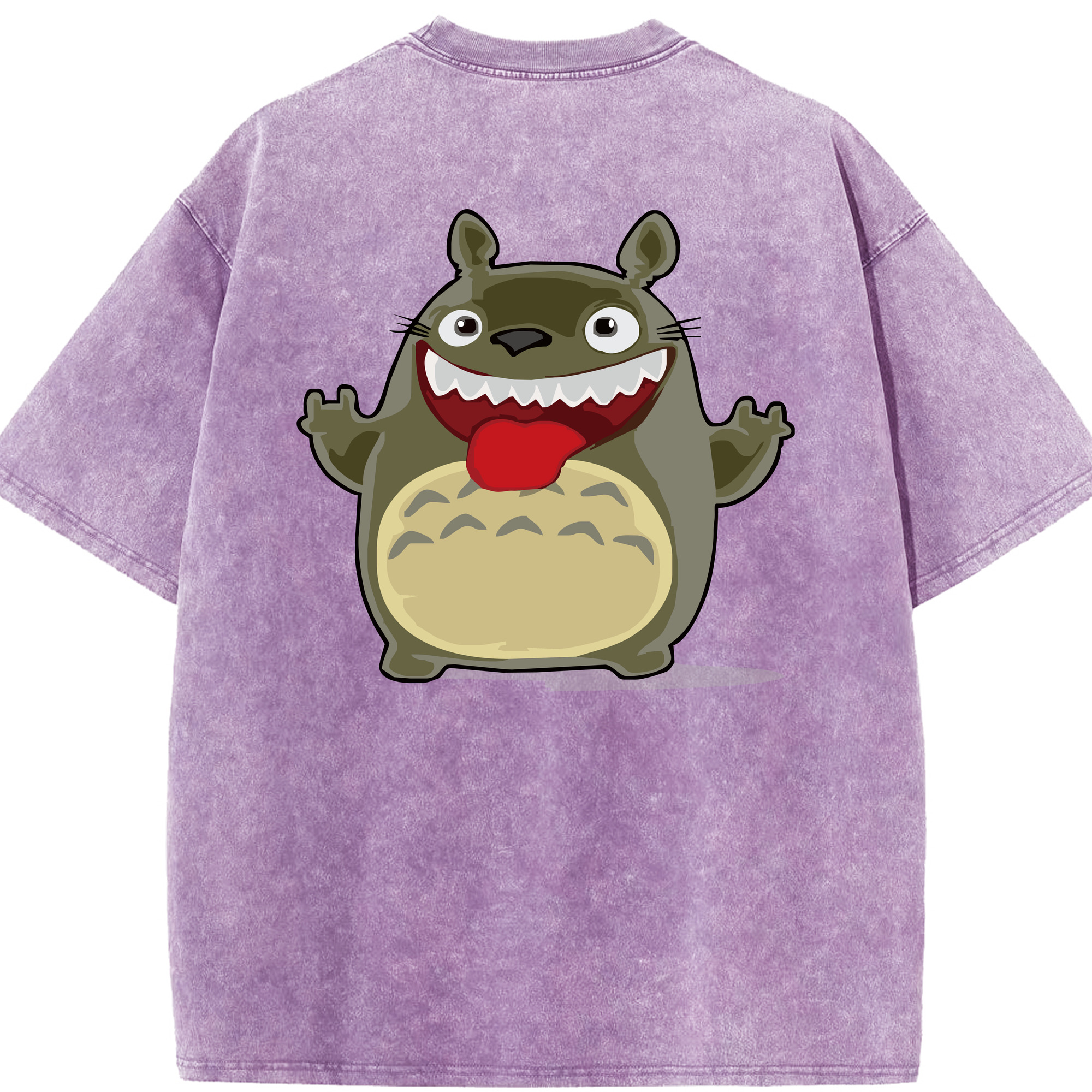 （画像用） となりのトトロ 草壁メイ 草壁サツキ My Neighbor Totoro Satsuki Kusakabe Mei Kusakabe 綿100% ヴィンテージ風 半袖Tシャツ（背面プリント）