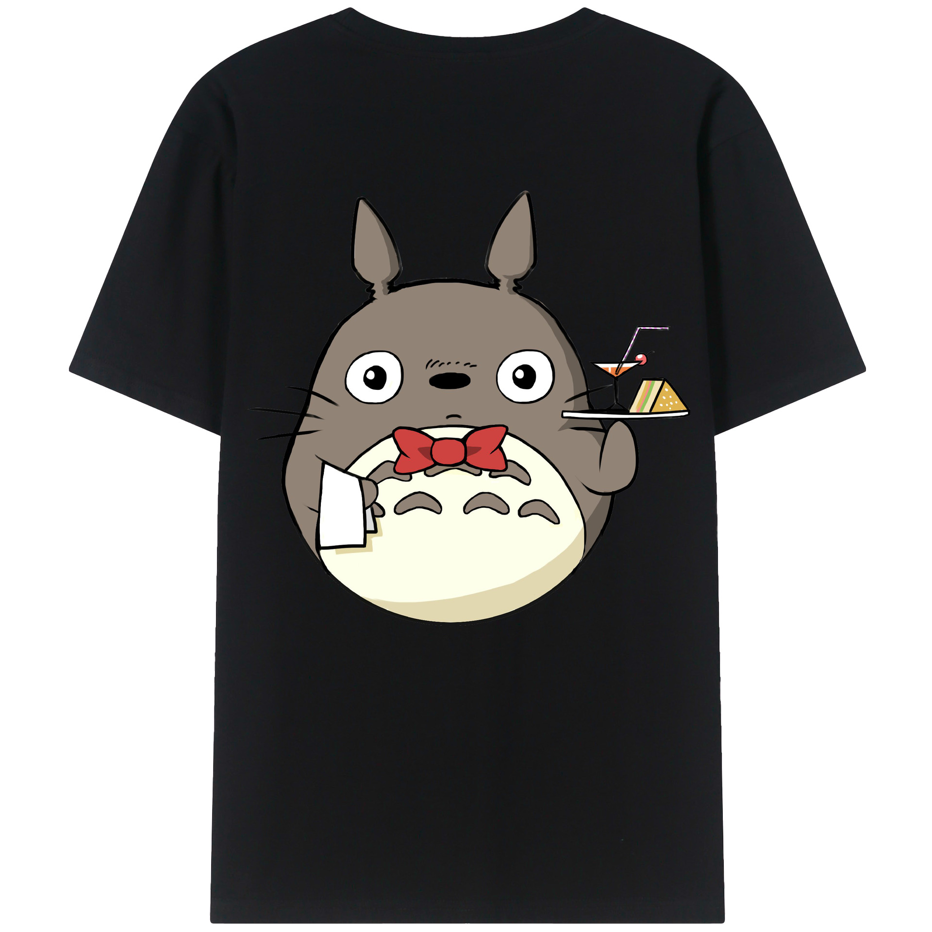 （画像用） となりのトトロ 草壁メイ 草壁サツキ My Neighbor Totoro Satsuki Kusakabe Mei Kusakabe 綿100％ メンズ半袖Tシャツ（バックプリント） 通気性