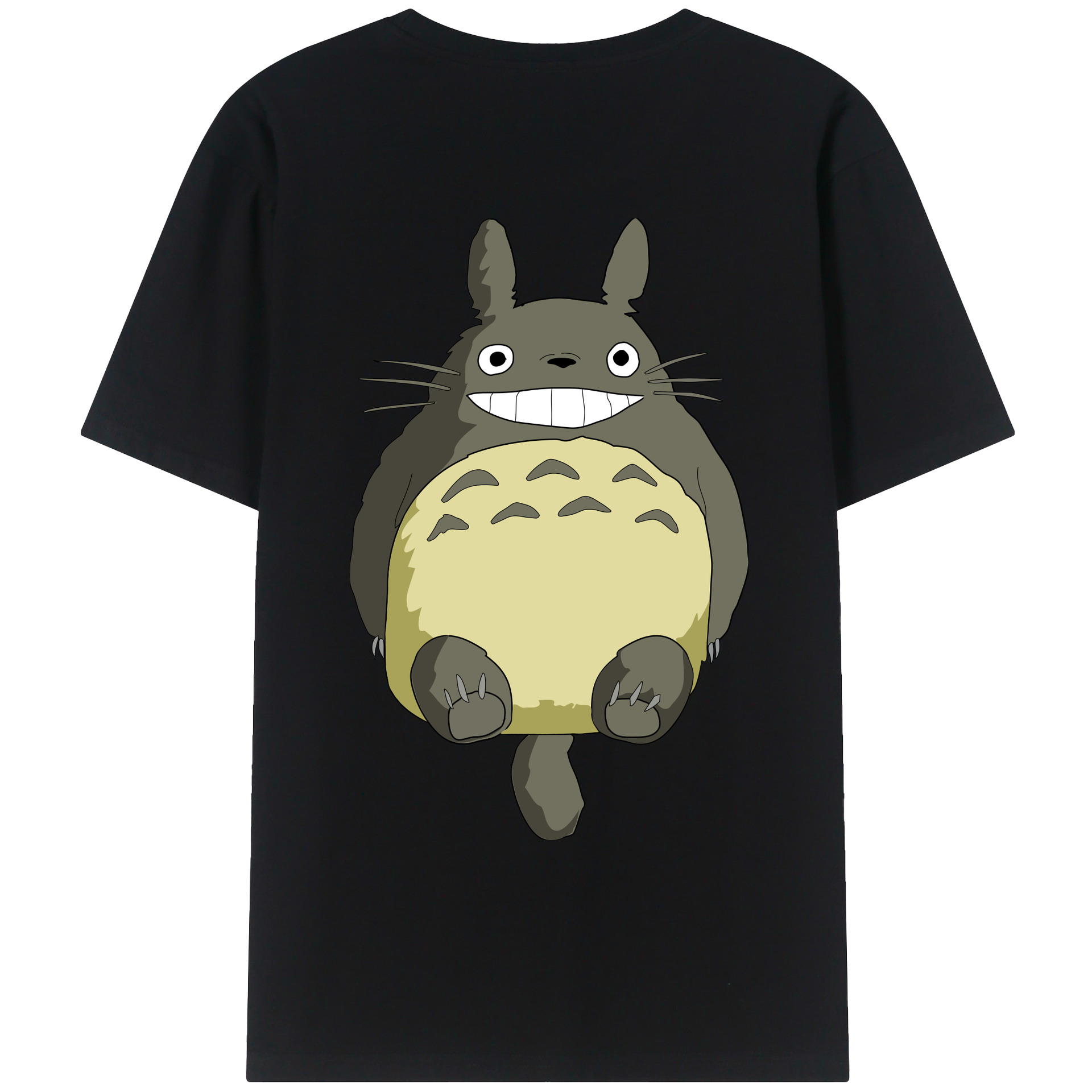 （画像用） となりのトトロ 草壁メイ 草壁サツキ My Neighbor Totoro Satsuki Kusakabe Mei Kusakabe 綿100％ メンズ半袖Tシャツ（バックプリント） 通気性