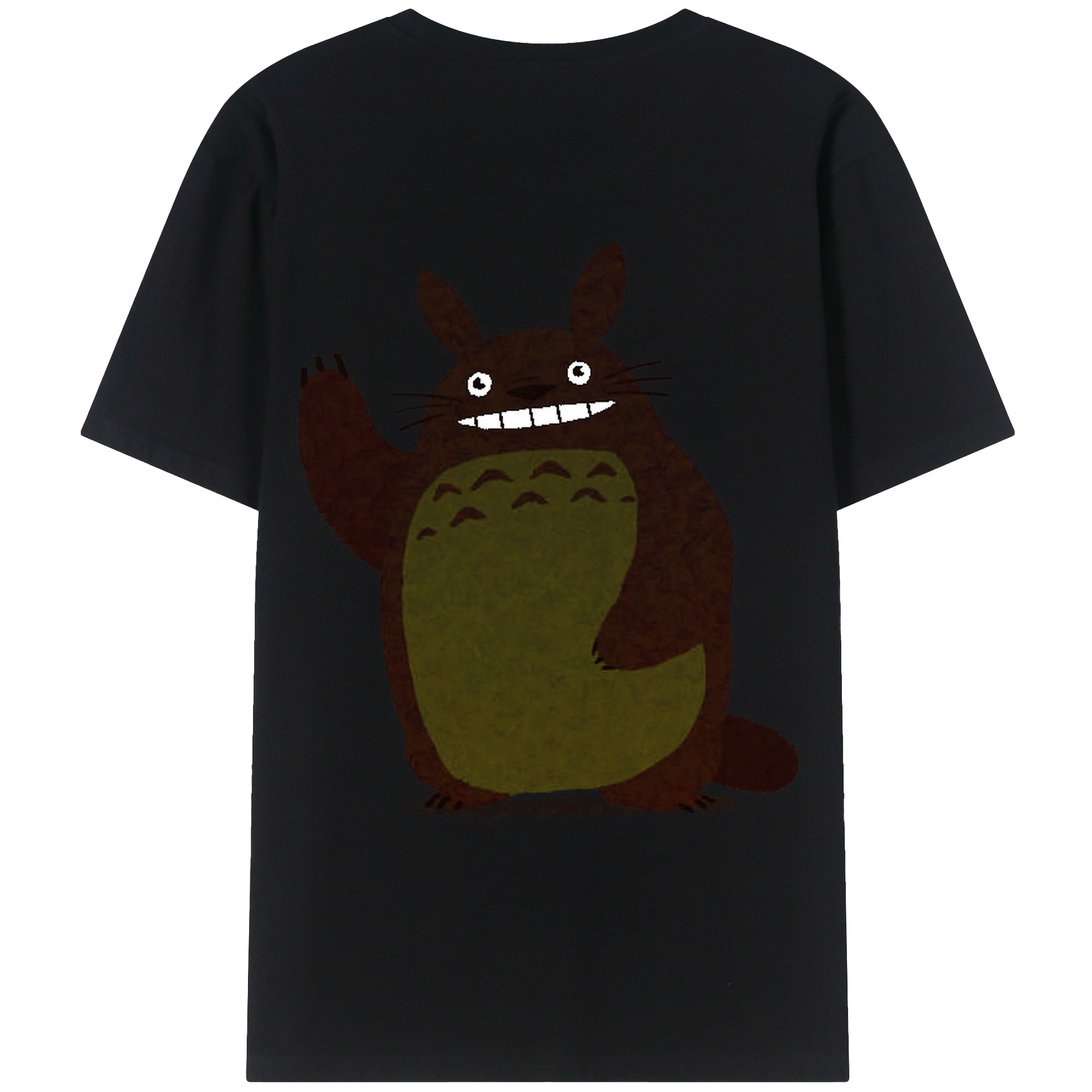 （画像用） となりのトトロ 草壁メイ 草壁サツキ My Neighbor Totoro Satsuki Kusakabe Mei Kusakabe 綿100％ メンズ半袖Tシャツ（バックプリント） 通気性